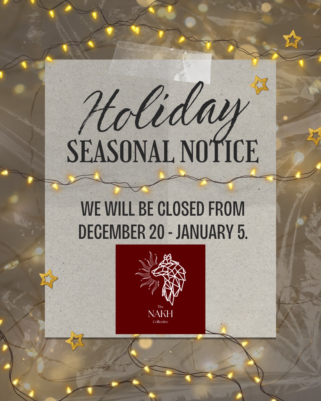 We hope this time brings you rest, connection, and moments to reset. Our team will be taking a short break to recharge so we can return in January ready to support our students and clients with renewed energy.
Thank you for being part of the NAKH community. If you have questions about our massage therapy programs, wellness services, or upcoming 2026 cohort, feel free to send us a message. We look forward to connecting with you in the new year.