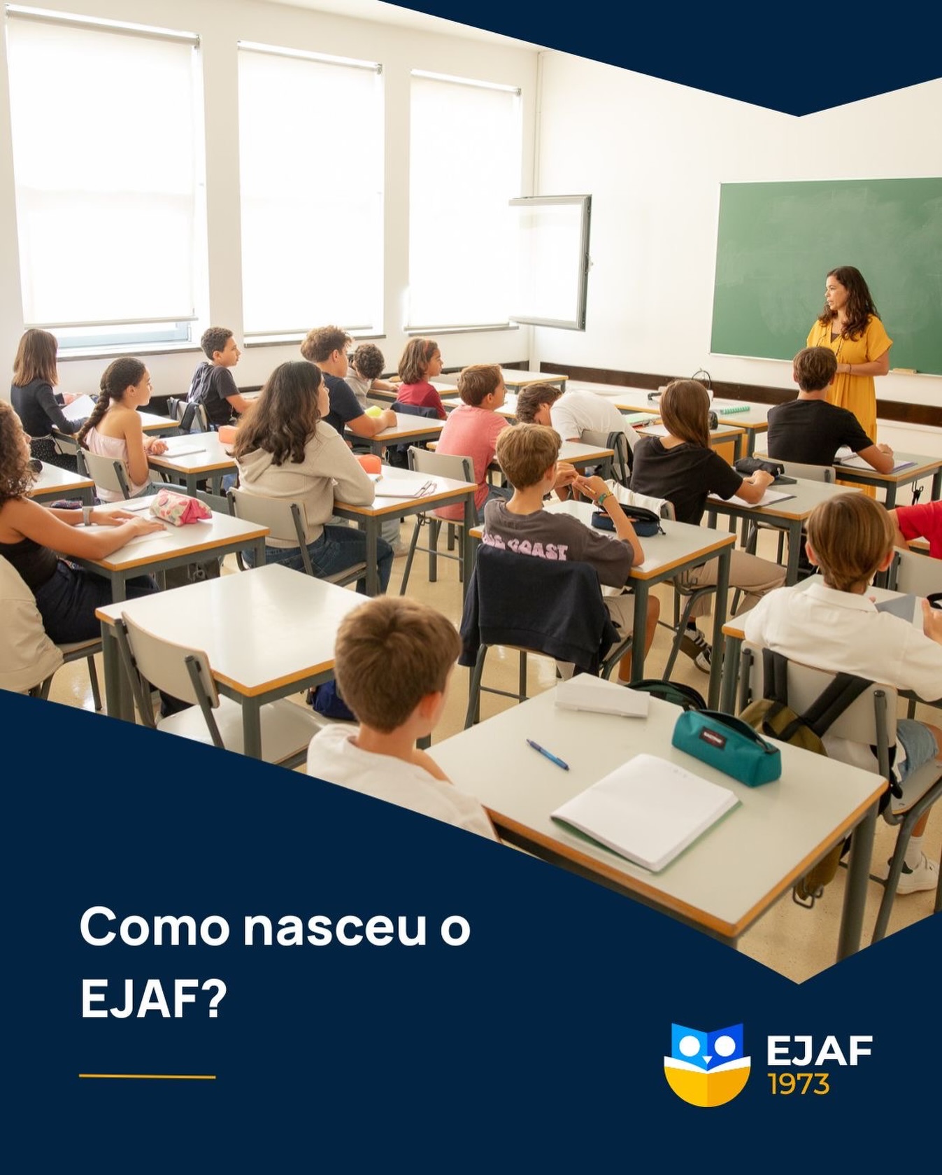 Há histórias que começam com um desejo e um sonho: o de dar a oportunidade a todos os jovens de Arruda, de estudar e de aprender, sem ter que sair da sua terra. Foi o que aconteceu ao nosso fundador e alguns dos seus amigos, que com apenas 10 anos e para continuar os seus estudos, tiveram que sair de Arruda e percorrer dezenas de quilómetros todos os dias, até à escola mais próxima. Muitos não tinham essa possibilidade, ficando injustamente impedidos de prosseguir o seu caminho.
Foi assim que nasceu o Externato Irene Lisboa, em 1973, como resposta ao desafio de oferecer a todas as crianças de Arruda dos Vinhos, sem exceção, uma educação de excelência e virada para o seu futuro.
Hoje EJAF, e mais de cinco décadas depois, continuamos fiéis à missão que nos viu nascer:
💙 Educar com rigor, proximidade e visão.
💙 Acompanhar cada aluno de Arruda como único.
💙 Construir diariamente a escola de que a comunidade precisa.
#EJAF #HistóriaEJAF #OlhosPostosNoFuturo