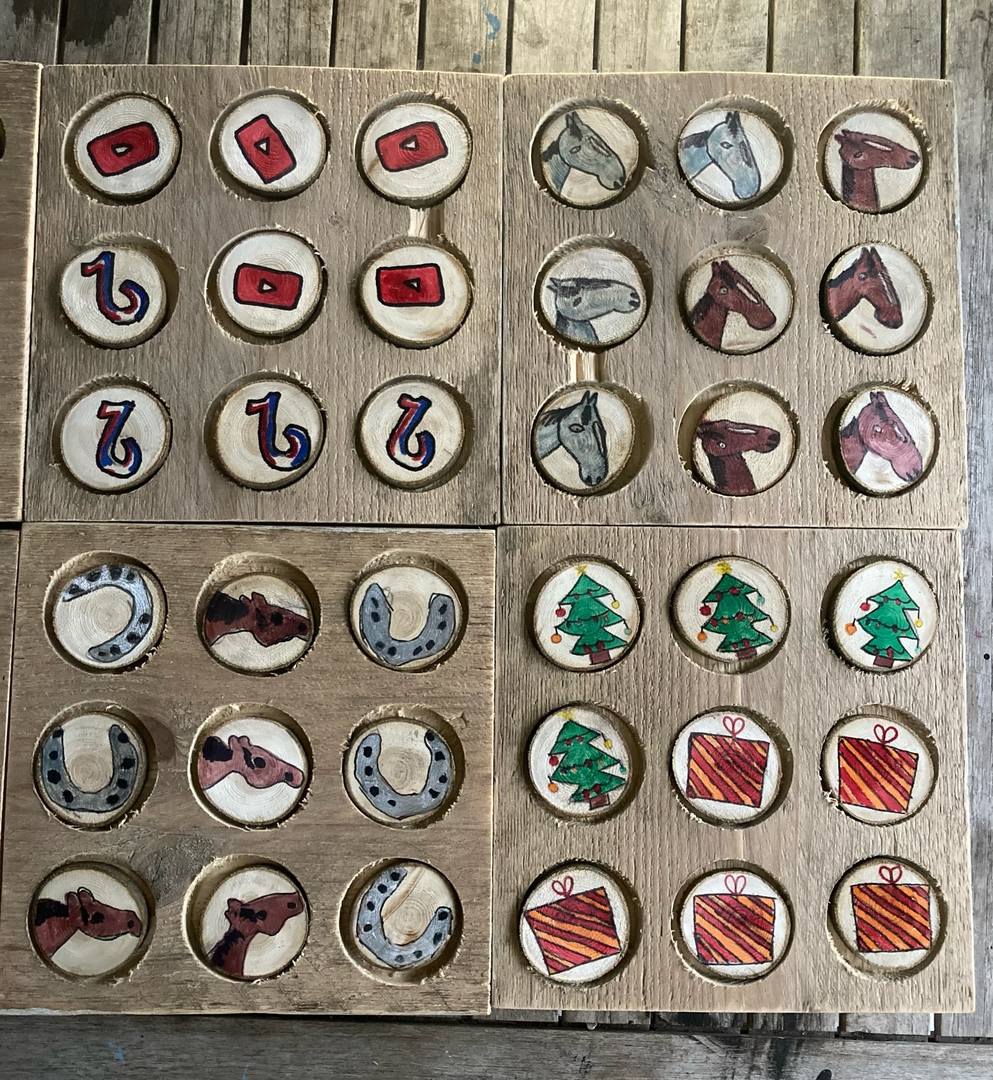 This project took me a lot longer than usual to come up with…. Until I realised the answer has been sitting in front of me all along - a humble noughts and crosses board.
Every child who walks into the room, no matter their age, ends up playing with it. There’s something timeless about its simplicity and predictability.
So I decided we’d make our own.
From brainstorming themes, to designing the graphics and transferring them with carbon paper, to drilling the grooves with a Forstner bit - our children did it all!
Unfortunately there’s been a lot of illness over the last couple of weeks, but here’s a few of our finished games ❤️