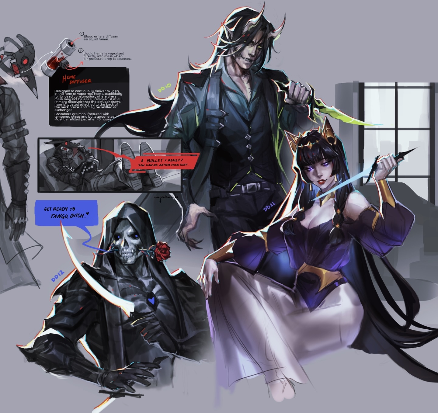 🌟 𝐅𝐋𝐀𝐒𝐇 𝐒𝐀𝐋𝐄 𝐎𝐍 𝐂𝐎𝐌𝐌𝐈𝐒𝐒𝐈𝐎𝐍𝐒 💫 50% Off Character Concept Commissions for a Limited Time/Availability.
I’ve had a couple clients ghost me for the holidays so I’m open and available for a flash sale on character commissions!
For the month of December, I’ll be available for one commission per day, to draw any character in a loose style similar to these!
Depending on how detailed, or your budget range, you can get character art like the above for $50-120 with a quick turnaround and on a budget!
DM me to book your commission soon, before spots fill up and I close up shop for a while again ❤️
Limited only to a similar style shown : a painted half to 3/4 any humanoid body portrait with sketchy or loose and organic elements, similar to what you’d find in my sketch book! Headshots and black and white can be done for the lower end of this price range.
More polished work will require a different rate.
This has been a sketch dump of some assassin OCs I’ve collectively done recently!
#fantasyartist #darkfantasyartist #characterartist #characterconceptart #ocs #webcomic #characterdesign #commissionsopen