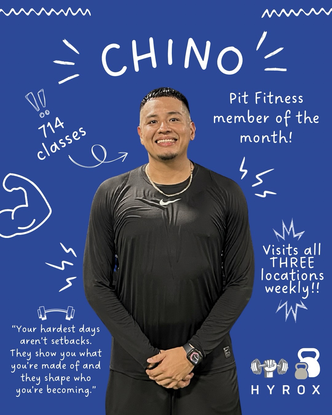 Our most loyal member, Chino, is the member of the month for December! Chino stumbled upon PIT Boynton by simply driving by it and now 3 years later, he has racked up over 700 classes and is the only member to consistently visit all 3 locations every week! His love for PIT radiates and anyone would be lucky to be his workout partner, show Chino some love!! 💚🖤💪
DM us to claim your first class free!
#TrainHarder #ConsistentAF #SouthFloridaFitness #PalmBeachCounty #FloridaFitness