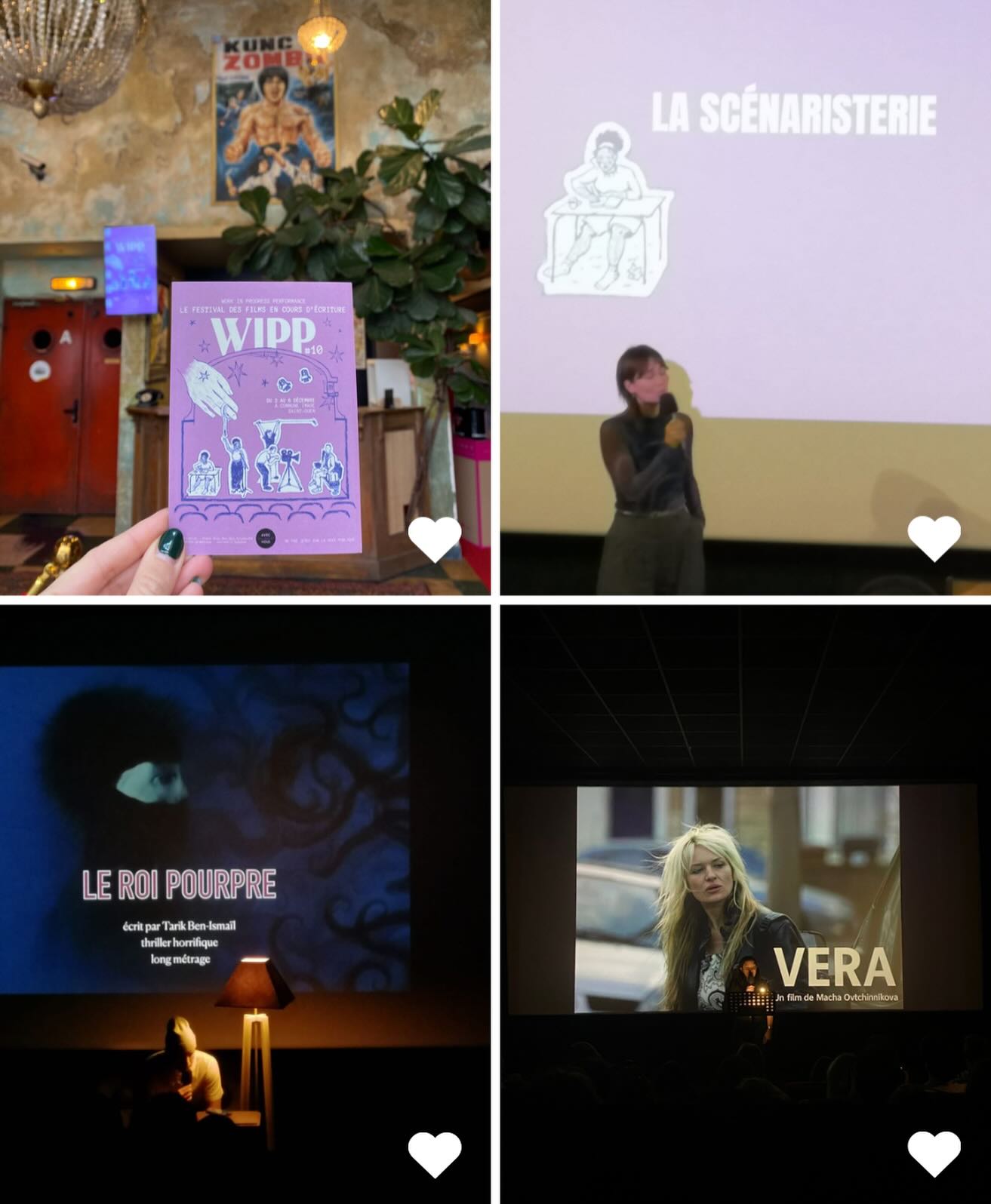 🎤 Ce samedi, c’était le dernier jour du WIPP, festival de pitchs dont La Scenaristerie est heureuse d’être partenaire depuis ses débuts 🎤
Après une présentation de l’association par @_anastasia_f sa présidente, les auteurs.e.s @mad_tarik et @machaovtchinnikova ont pitché des projets de longs-métrages issus de nos résidences :
*Le Roi pourpre, de Tarik Ben-Ismaïl (ALM 2024) / atelier encadré par les consultant.e.s Johan Rouveyre & Camille Apard
* Vera, de Macha Ovtchinnikova (Héroïnes 2024) / atelier encadré par Judith Godinot & Sébastien Tavel
De quoi clôturer le festival en beauté !!!
Merci aux équipes du @wippfestival de rendre tout cela possible 🙏✨