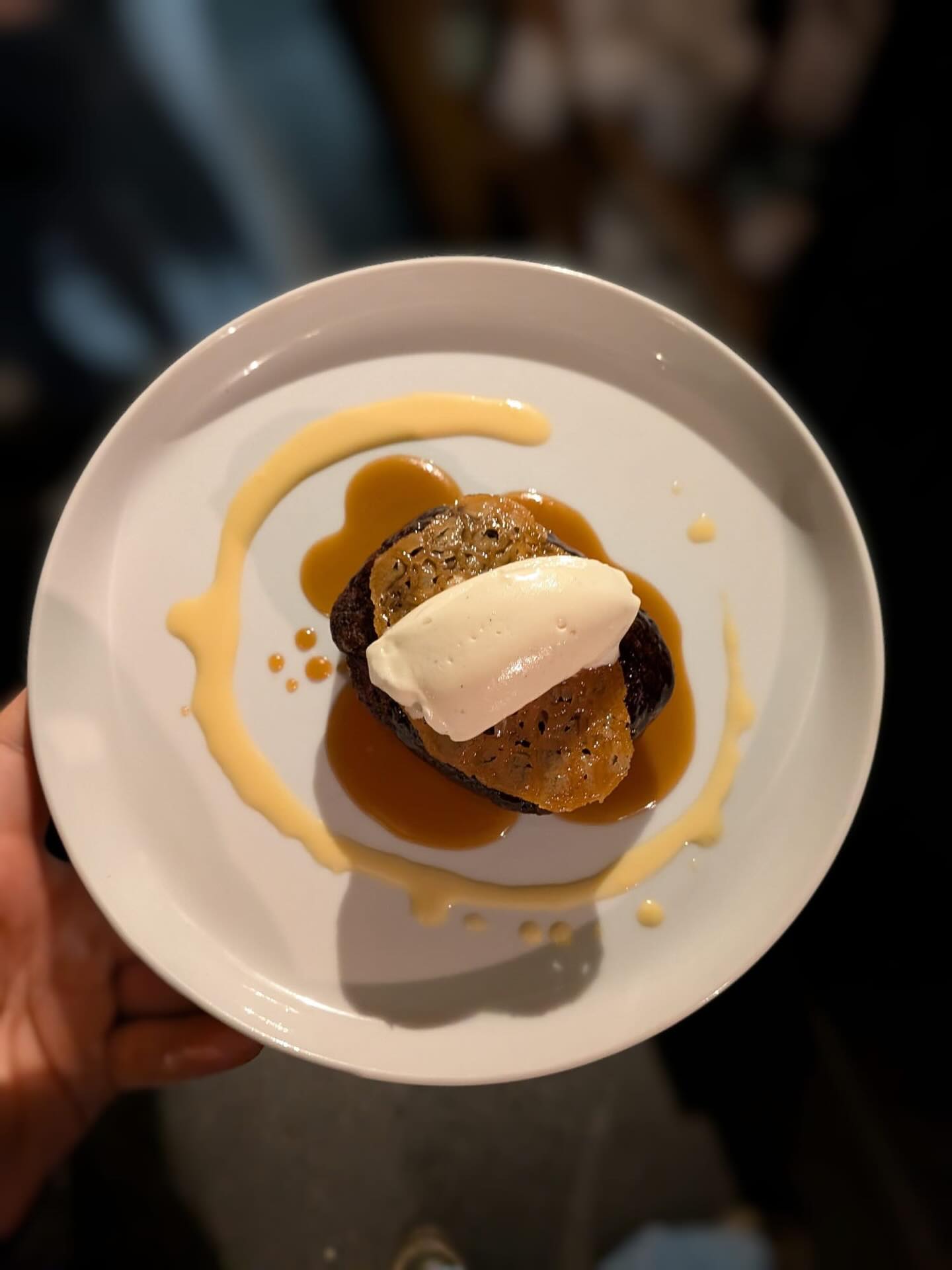 Stem Ginger Sticky Toffee Pudding, Baileys Custard, Brandy Snap, Chantilly Cream #puddingjoy #welovestemginger #winningdessert #bonuspic