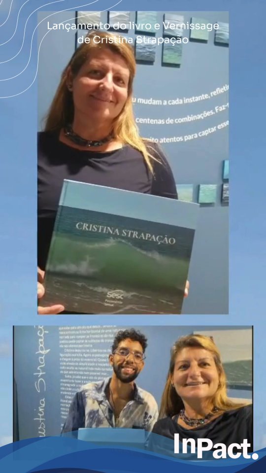 Que vivência!! O Adeilson e a Karina participaram do lançamento do livro e vernissage de Cristina Strapação, no dia 27 de novembro de 2025, no Hotel Sesc Cabo Branco (João Pessoa/PB).
As telas de Cristina apresentam uma sensibilidade da natureza em relação ao Oceano e aos Povos do Mar, que não tem como não se emocionar diante da precisão e ao mesmo tempo, da delicadeza das pinturas. Uma verdadeira imersão estética e espiritual no mar como símbolo de vida e transcendência. Seja a exposição, seja a publicação!
Cristina Strapação é um exemplo para nós não só de artista visual com trajetória consolidada no cenário das artes plásticas brasileiras, mas de mulher, mãe, avó de uma família linda, que são adorados no Seixas e por onde passam!
Agradecemos o Sesc PB por valorizar eventos como este, e de organizações que dedicam a trajetória a proteção ambiental e a valorização da Cultura Oceânica, como a @semanaoceanicapb.
