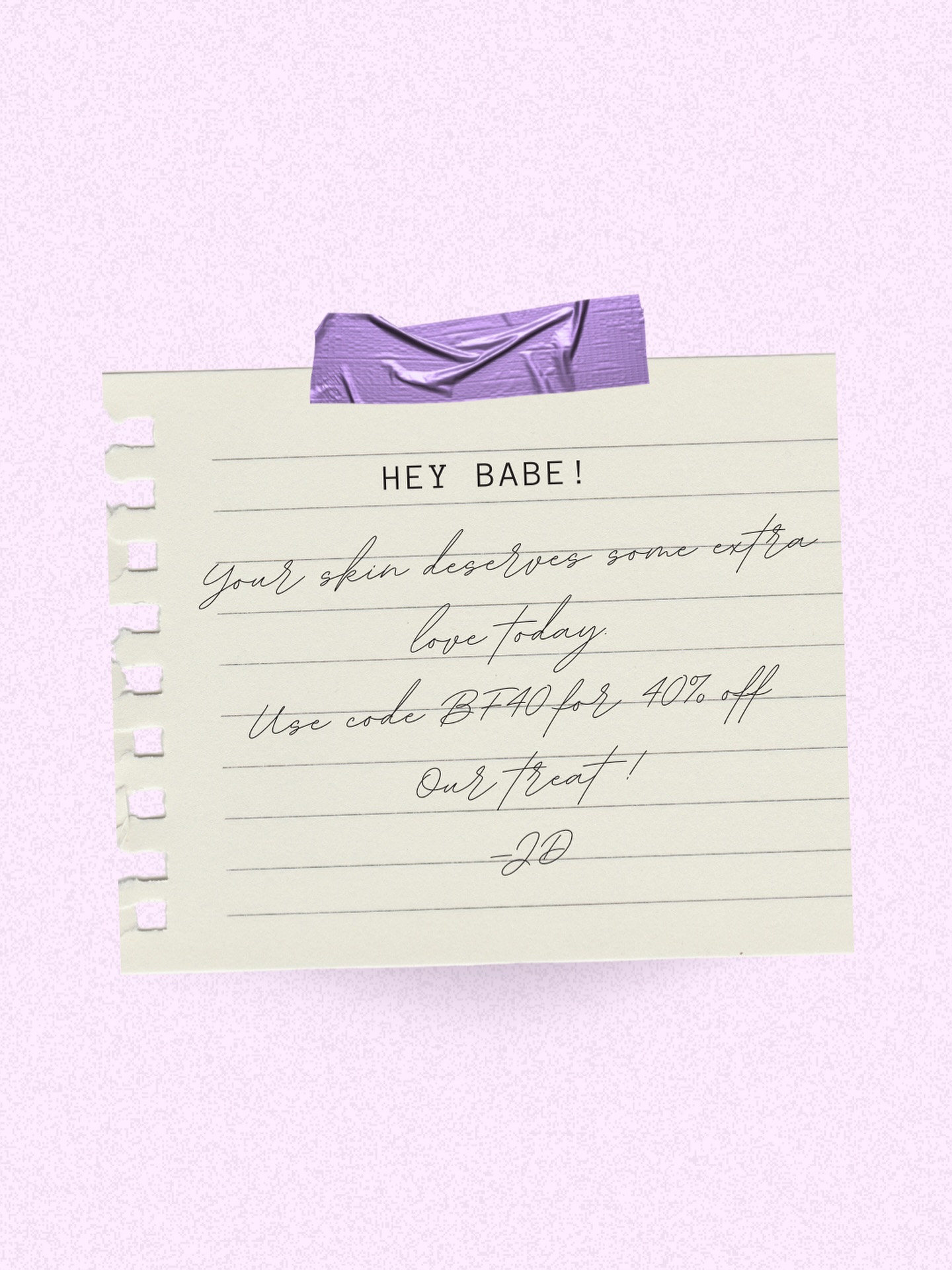 If you needed a sign to treat yourself… this is it, babe. 💗✨
Your glow has been working overtime this year, and your skin deserves a little extra love. From glass skin hydration to our peach probiotic formulas, JDBEAUTEÉ is here to remind you that self-care isn’t a luxury — it’s your new normal 🧖🏻♀️🧴
Whether you’re refreshing your routine or stepping into your glow era for the first time, today is your chance to pour back into you. Your beauty ritual deserves softness, intention, and products that actually work.
Tap into your glow today and enjoy 40% off with code BF40 — sale ends 11/30 11:59pm EST. Our treat to you, babe. 💕✨
#jdbeautee #explorepage #kbeautyskincareroutine #kbeautyskincare #pinkskincare #skincaretips101 #hydratingcleanser #plantbasedskincare #koreanskincareroutine #skincaresale #skincareaddiction #skincareaddicts