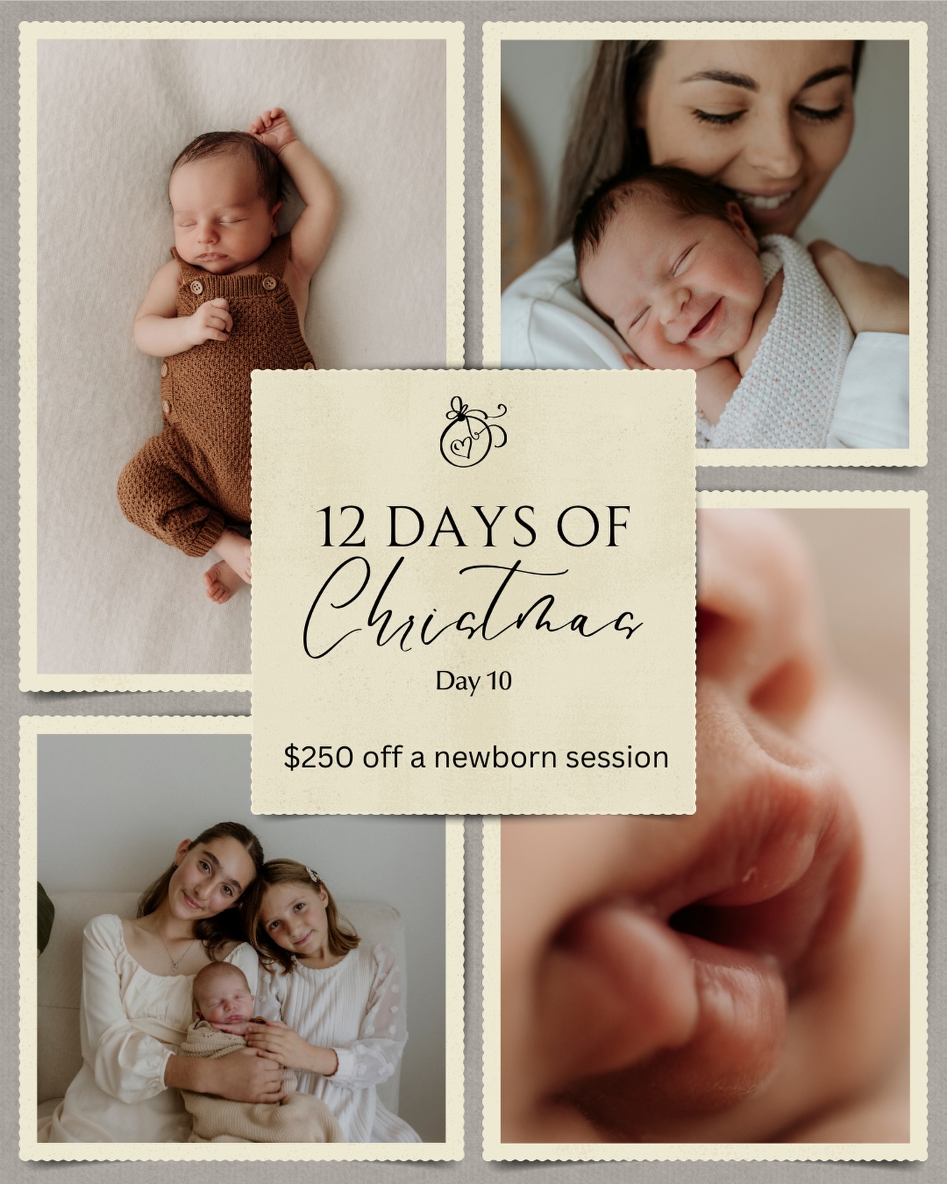 Day 10 is a special one for new parents.
Receive $250 off your newborn session when you book today.
To claim:
• Book today + pay $100 deposit
• Session can take place anytime now through June 30th
Captured gently, safely and with all the tiny details you never want to forget.