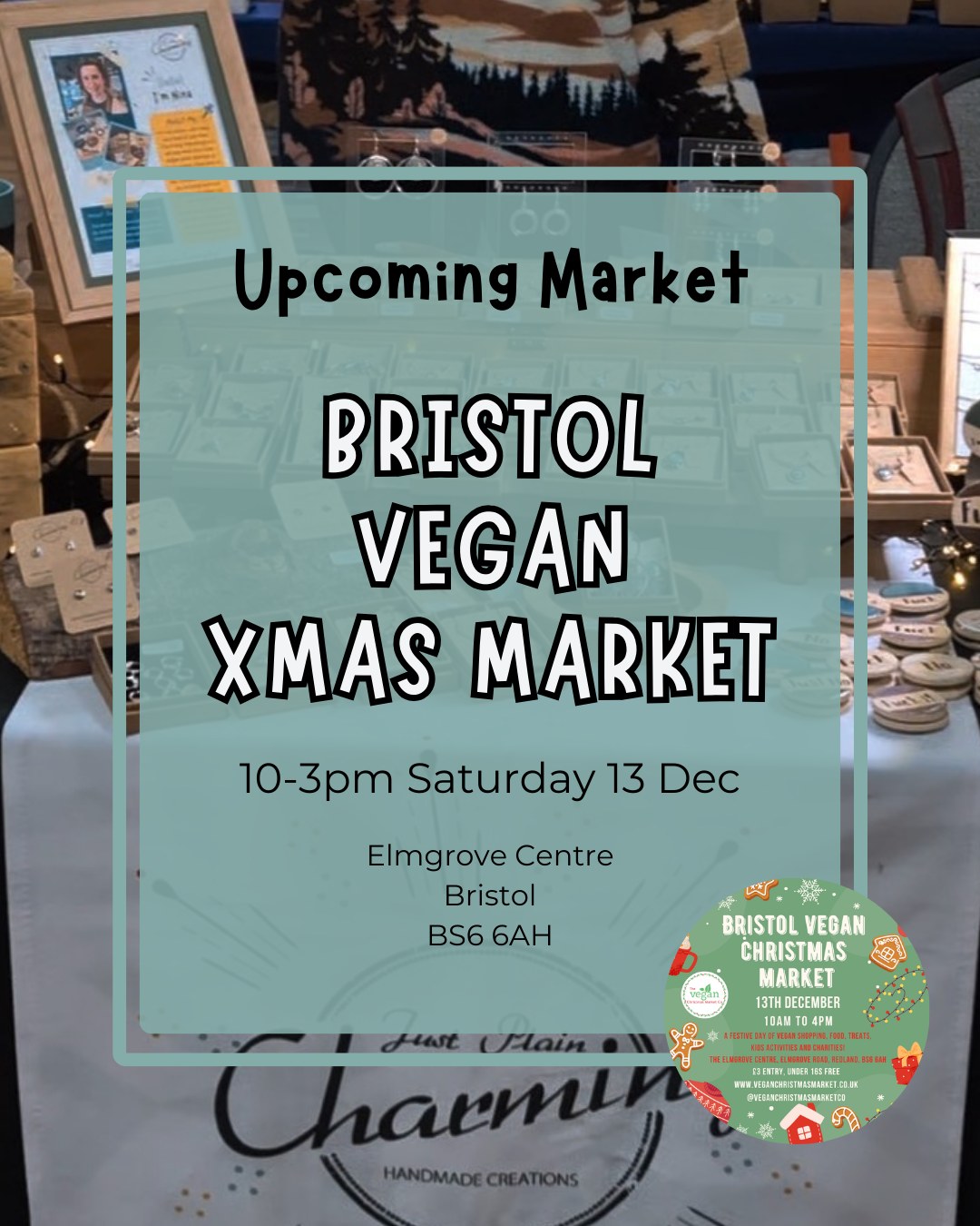 Market Spotlight 📢 : Bristol Vegan Market
Final Market of the season and the last chance to grab me in person @veganchristmasmarketco on the 13 December. An indoor market with over 40 stalls of vegan and cruelty free shopping. A perfect time to pick up your gifts. Also as it's a nice indoor location means no matter the weather you'll be protected from the elements.
#marketseason #market #Vegan #Veganmarket