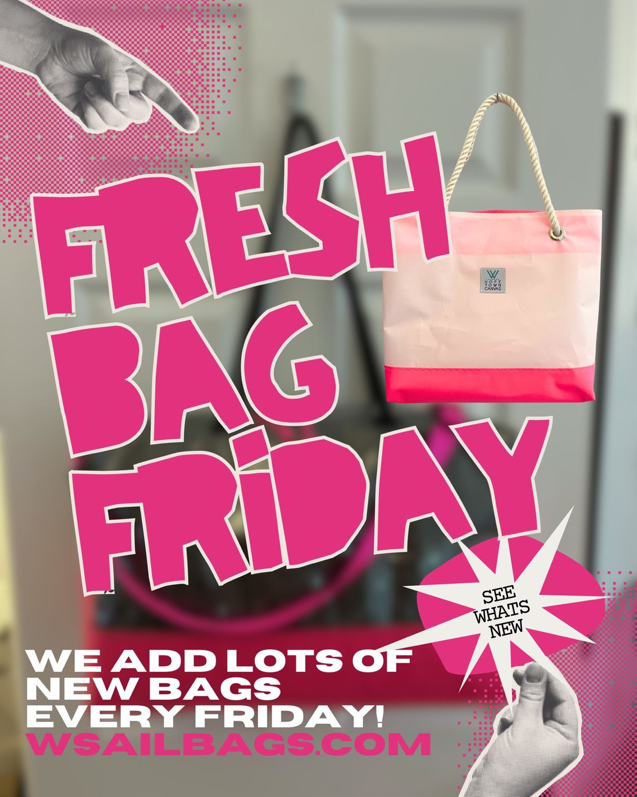 Guess what day it is…
Fresh Bag Friday 🩷
Got lots of new Mini Purse Duffels up on wsailbags.com… happy shopping! Link in bio 💝