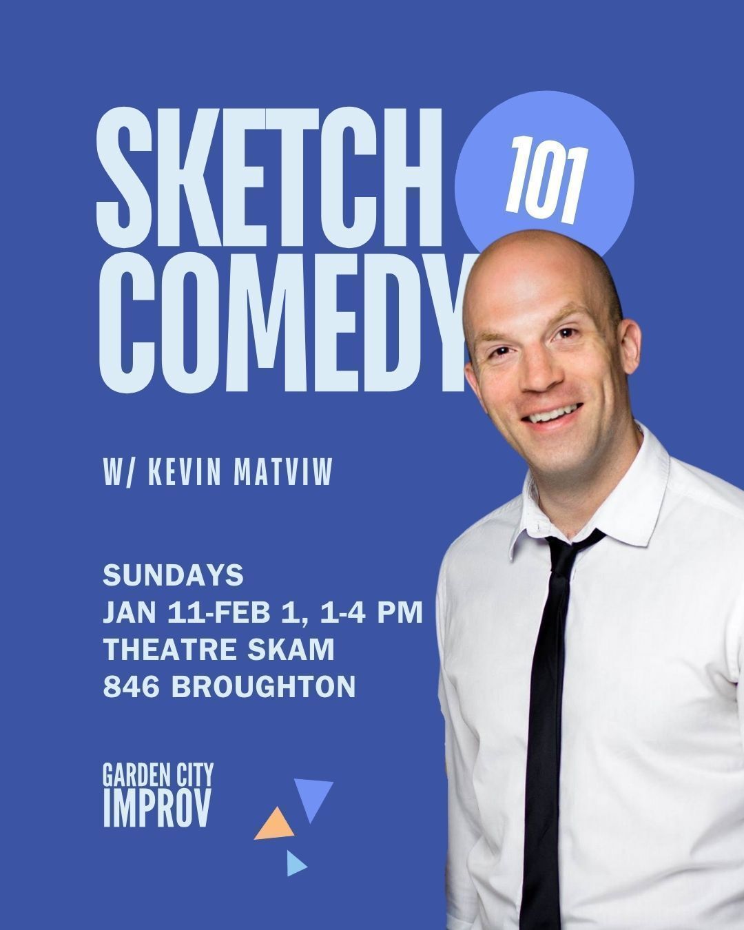 Ready to turn your ideas into stage-ready sketches? Sketch Comedy 101 starts Jan 11th @theatreskam with Second City veteran Kevin Matviw.
In this four week class, you'll learn the fundamentals of comedy writing and performance—then put it into practice by writing and editing your own sketches.
Registration is now open - sign up today! 🎉 link in bio
#yyj #victoriabc #learnimprov #gardencityimprov #yyjcomedy