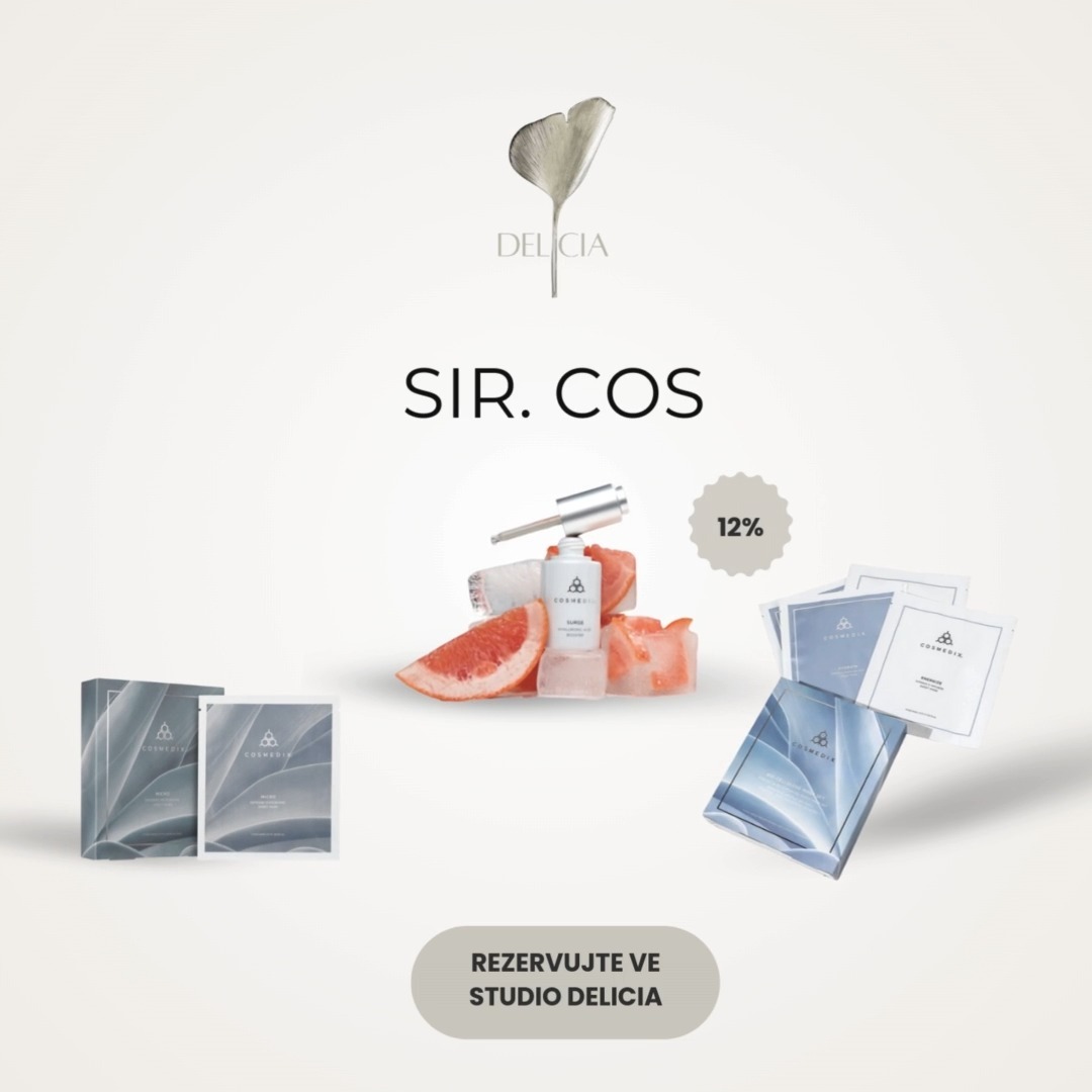 Sir. Cos? Cosmedix sada.
Váš každodenní partner.
Ten druhý může klidně žárlit, ale tak svěží a zářivou pletí budete zářit jen Vy.
www.studiodelicia.cz