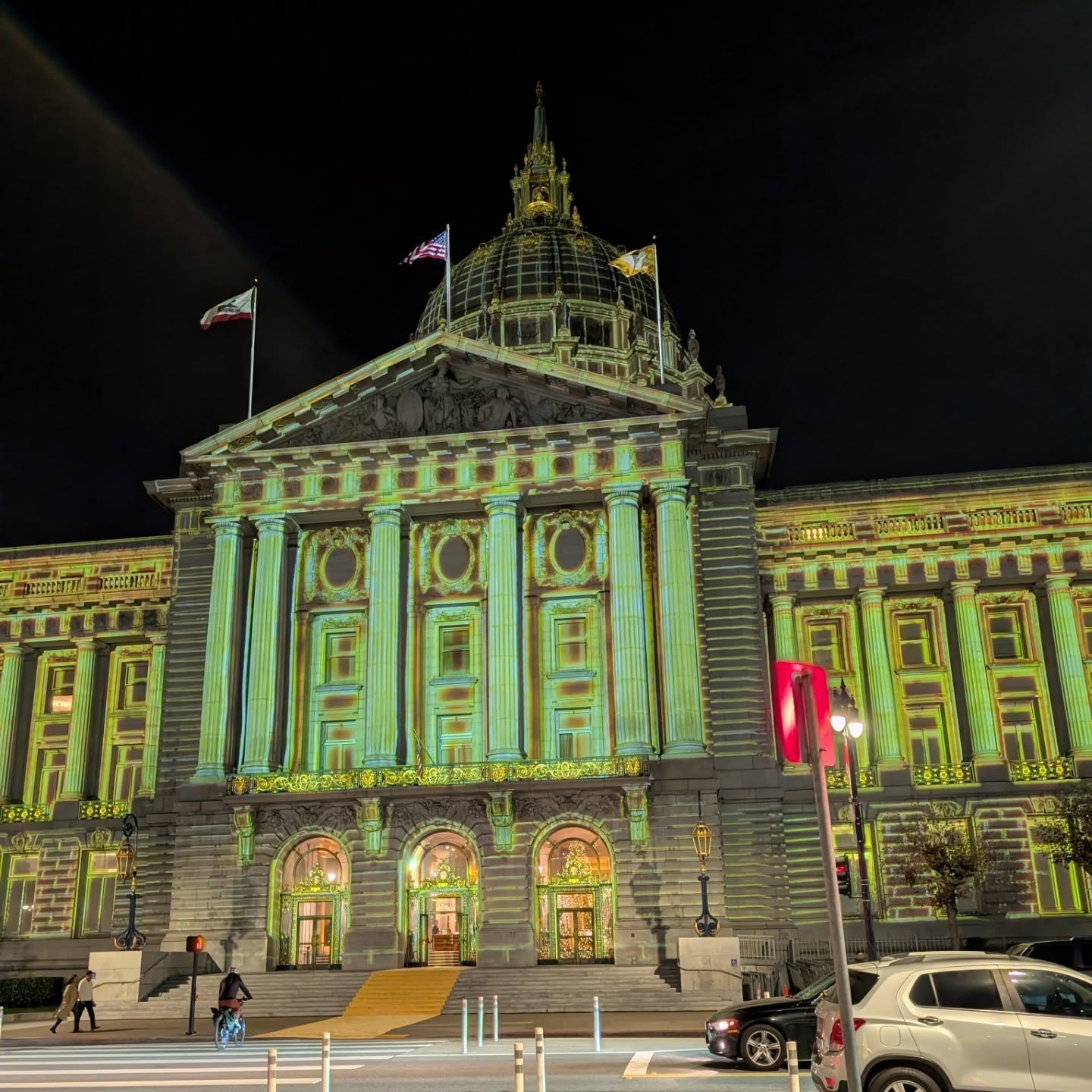 City Hall shines bright from morning until night on a busy day of City Hall weddings and events!