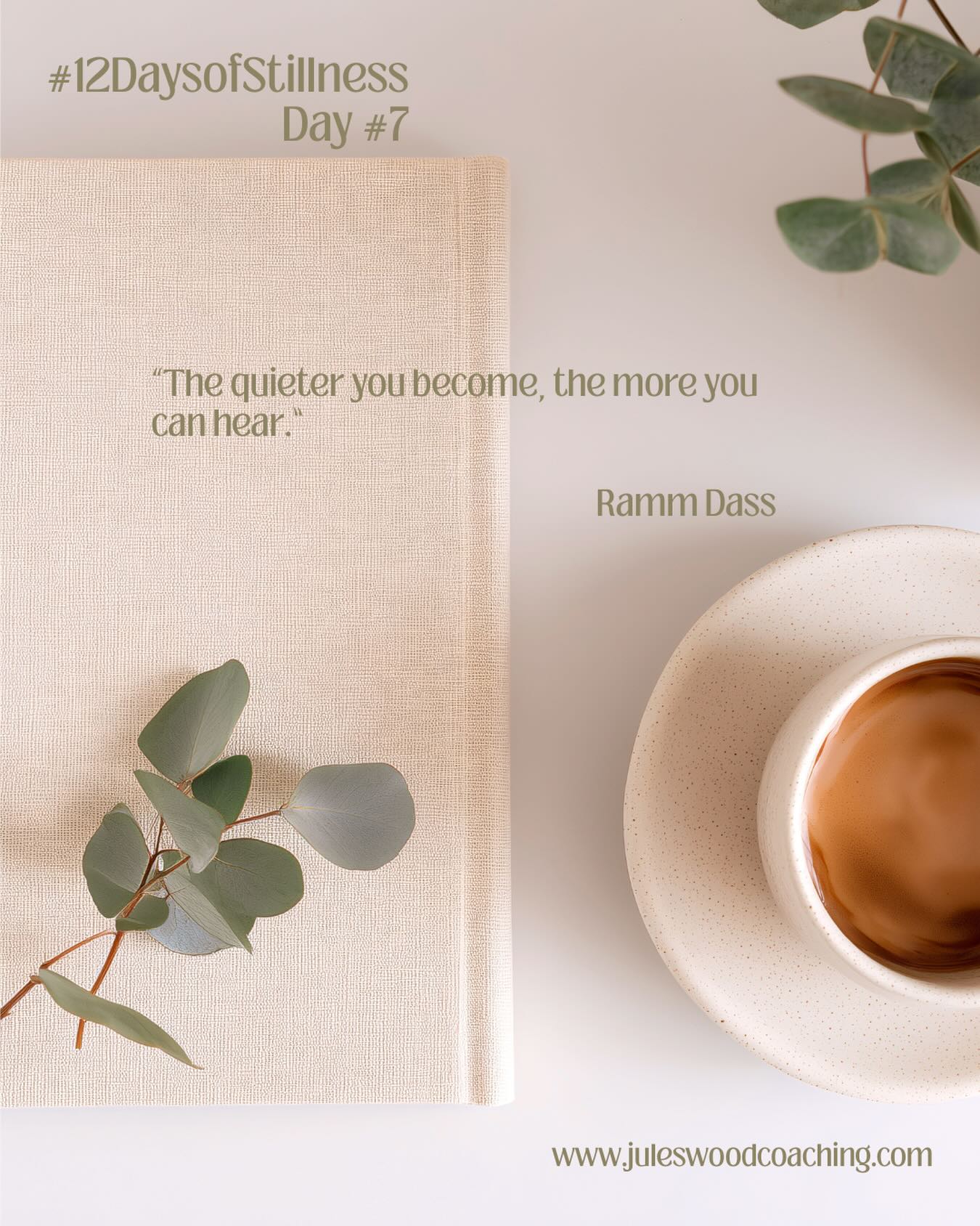 Morning! 💚
We’re over half way through the 12 Days of Stillness challenge, and I’m really enjoying building this habit into my day. And the more I do it, the easier it becomes (like anything!). Now that my brain is beginning to believe that the world will still keep spinning, the stuff will still get done, and I’ll feel so much better afterwards, the easier it becomes to give myself permission to hit pause. It’s like a mini re-set button which is there whenever I need it.
It’s absolutely gorgeous to see everyone in the WhatsApp group posting beautiful comments and photos of their moments of stillness - a video of the sunrise over the sea, a voicenote of a baby snoring, people snuggled up with their dogs, meditating with the flickering flame of a candle, or just reading peacefully with a child. It’s EXACTLY what we need to be prioritising at this mad time of year. 💚
Let me know if you still want to join the WhatsApp group for the next 6 days! 💚