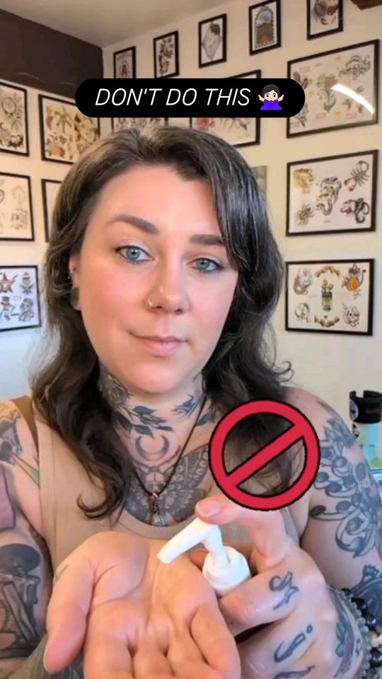 🚫 OVER-MOISTURIZING your tattoo can absolutely wreck the healing process — and yes, it’s possible to overdo it.
A tattoo needs breathable moisture, not a wet, suffocating environment.
Heavy ointments, thick balms, and especially bedsore cream (yes, this happened) keep the skin too soft for too long…
which leads to swelling, gummy scabs, irritation, and uneven healing... Exactly why we say no swimming, baths, saunas or hot tubs!
Over moisturizing doesn't heal it faster! It actually does the opposite!
✨ Rule of thumb: use a tiny amount. Matte, not shiny.
If it glistens — wipe it off... You're not in Twilight
And ALWAYS follow YOUR ARTISTS instructions!
Your tattoo should feel supported, not smothered.
Treat it with intention, and it will heal beautifully. ♡
#tattooaftercare #tattoohealingtips #tattooartistadvice #sacredrebeltattoo #sedonatattooartist #intuitivetattoo #reikitattoo #arizonatattooartist #tattoocare #dontovermoisturize #tattootipsforclients #tattooeducation #tattooartistlife #skincare101 #healingwithintention