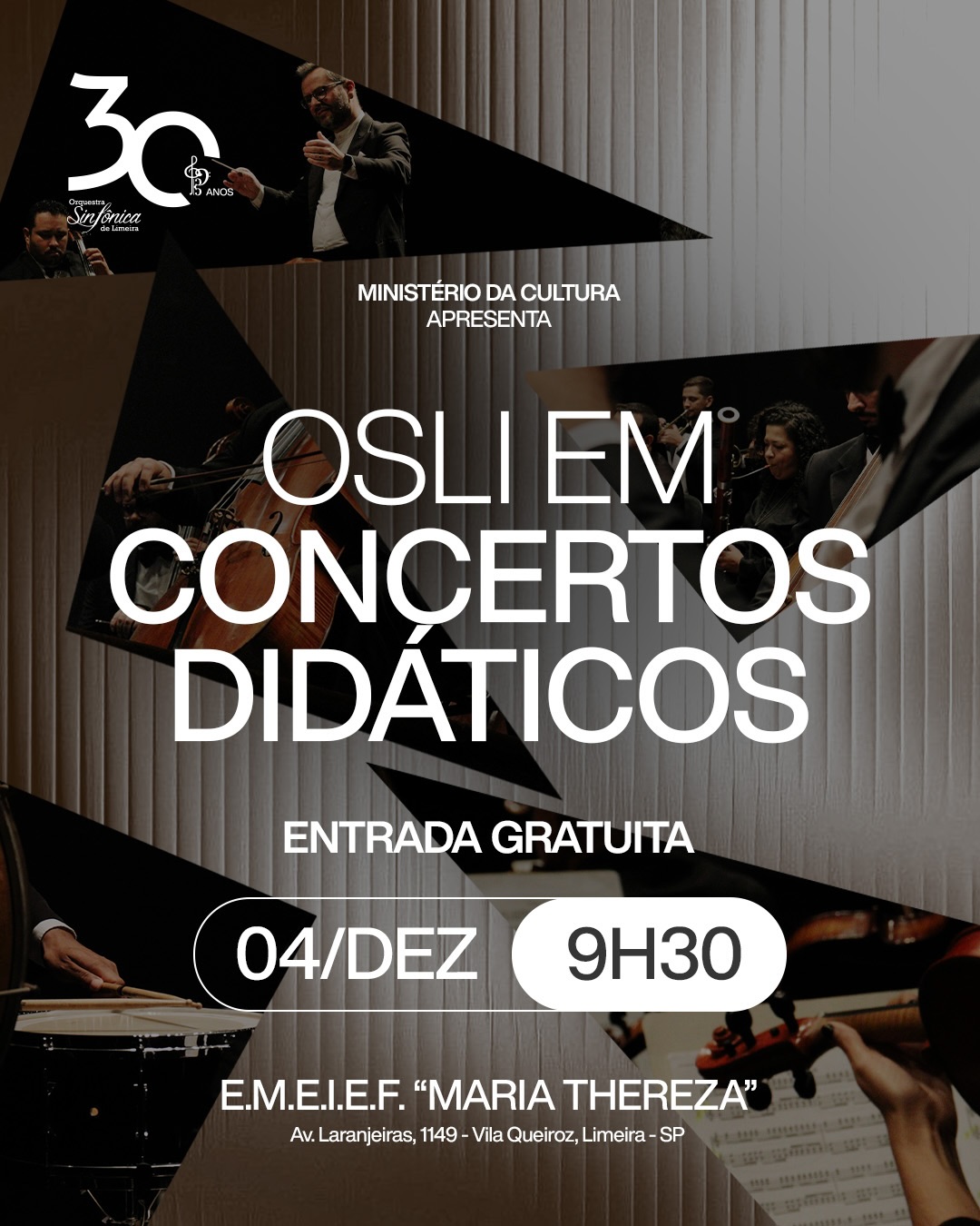 Logo, logo temos o nosso último Concerto Didático de 2025. As crianças da EMEIEF “Maria Thereza” vão conhecer os instrumentos do naipe de metais e sobre universo da Osli.
Iniciativas como essas podem marcar para sempre a vida das crianças e formar uma nova geração de músicos 🎺✨