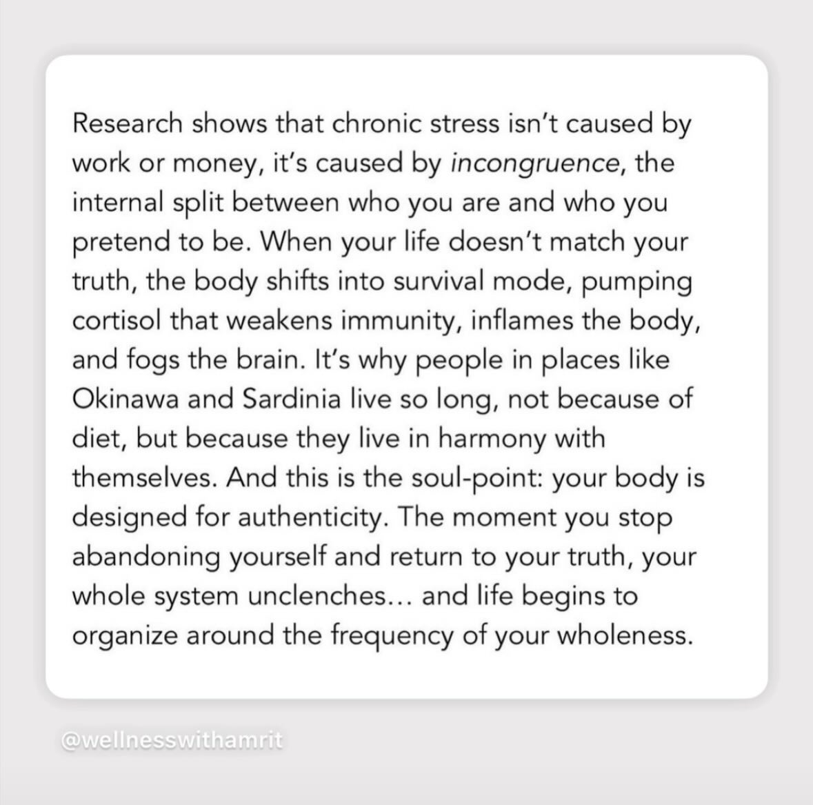 Creating congruence for our nervous systems 💞