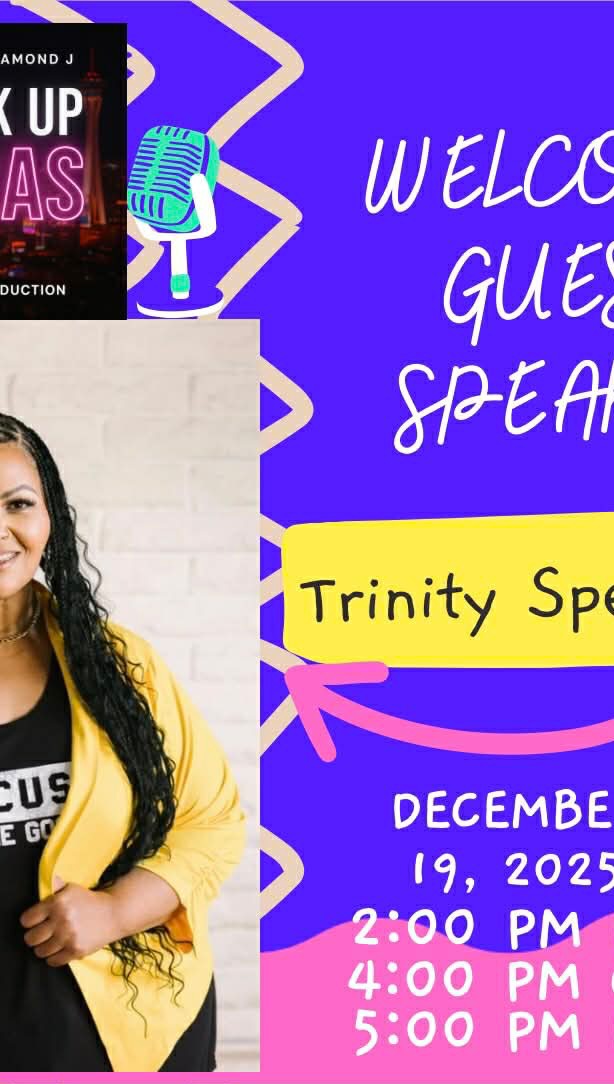 Speak Up Las Vegas is giving me the 🎤 again! Join us on Saturday, December 19th! #TrinitySpeaks #BounceBackQueen #SpeakUp #LasVegas #Podcast