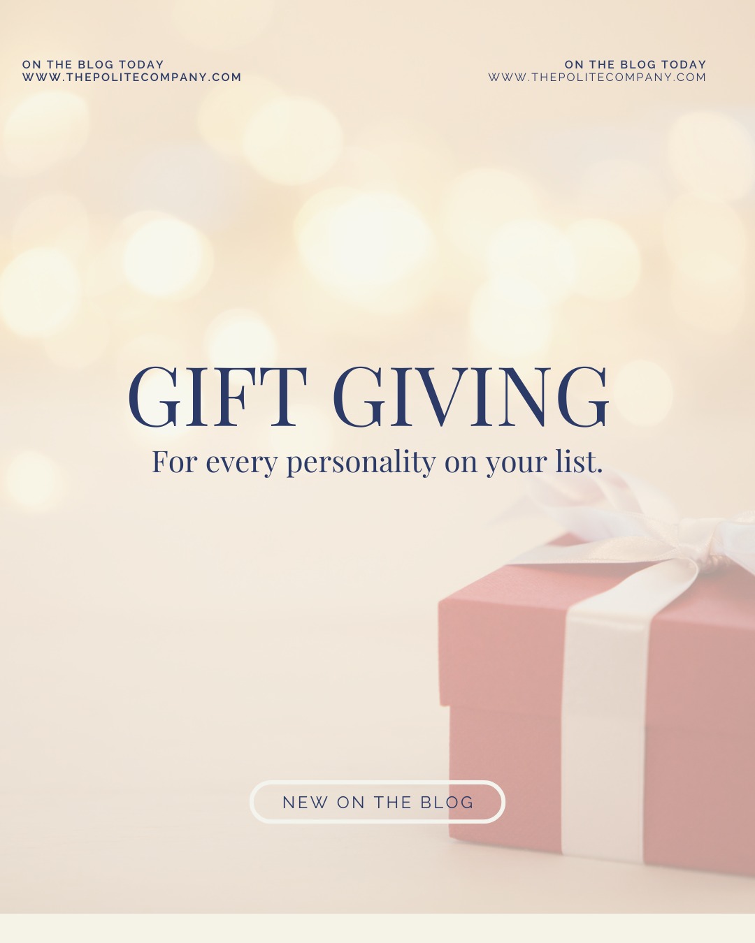 If gift giving stresses you out, here is a cheat sheet for what people really want based on their personality.
Take a peek at the blog through the link in bio and tell me what you think!
#GiftGiving #Etiquette #ThePoliteCompany
