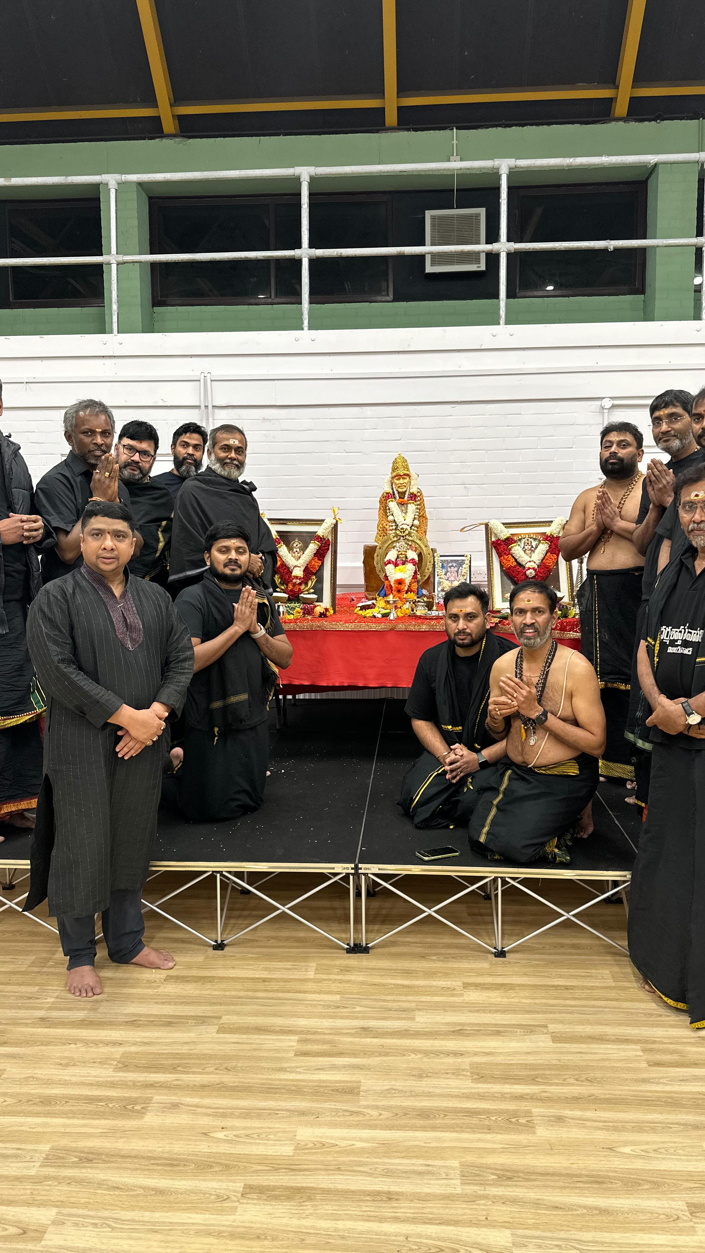 04.12.2025 ~ Ayyappa Swamy Puja & Dattatreya Jayanti
Om Sai Ram ๐๐ผ
On Thursday 4th December, we had the blessed opportunity to welcome Venu Guruswamy from India to conduct Ayyappa Swamyโs puja at our weekly Puja ๐๐ผ
It was an evening filled with bhajan, blessings, divine energy, and heartfelt devotion as the community came together in unity and gratitude.
May Ayyappa Swamy, Lord Dattatreyaโs grace and Sai Babaโs blessings continue to guide and uplift us all. ๐๐ผโจ
A big thank you to all the Swamys who took part in the puja, and graced us with their presence -
Venu GuruSwamy ๐๐ผ
Gopikirshna Ponnapalli Swamy ๐๐ผ
Sudhakar Swamy ๐๐ผ
Ravi Polampelli Swamy ๐๐ผ
Sridhar Maram Swamy ๐๐ผ
Vijay Chunduru Swamy ๐๐ผ
Nirmal Swamy ๐๐ผ
Manoj Swamy ๐๐ผ
Nikhil Swamy ๐๐ผ
Bala Manchikanti Swamy ๐๐ผ
Sandeep Swamy ๐๐ผ
Murali Katuri Swamy ๐๐ผ
#saisevauk #shirdisaibaba #blessed #pearlsofwisdom #nuggetsofinspiration #thankyoubaba #sharingteachings #5yearsofseva #walktogether #ayyappaswami #ayyappaswamy #ayyappapooja #ayyappaswami๐๐ #dattattreyajayanti #swamyayyappa #swamysaranam #swamysaranamayyappa