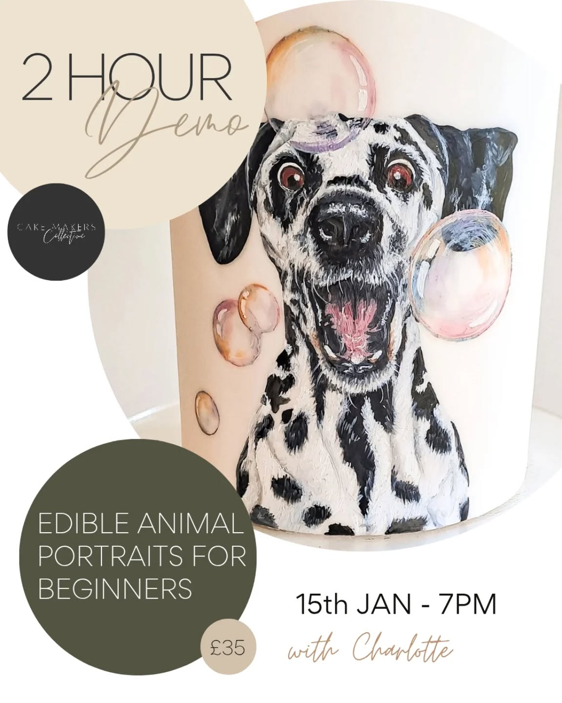 LEARN TO PAINT ANIMALS ON CAKES...
The best way to personalise a birthday or wedding cake is to incorporate the clients most loved pets, and painting these can be a lovely addition.
In this 2 hour demonstration @perfectcakesco will take you through the step by step process of hand painting animals onto cake, designed for complete beginners.
Learn all the tips and tricks to help even you self confessed stickman artists add those personal furry addition to you cake designs.
🎨 When: 15th January 7pm (uk time)
🎨 Where: Live on zoom (recording bundle available if you can't make the live or want to rewatch)
🎨 Price: from £35.
Comment PAINT and we will send you all the details.