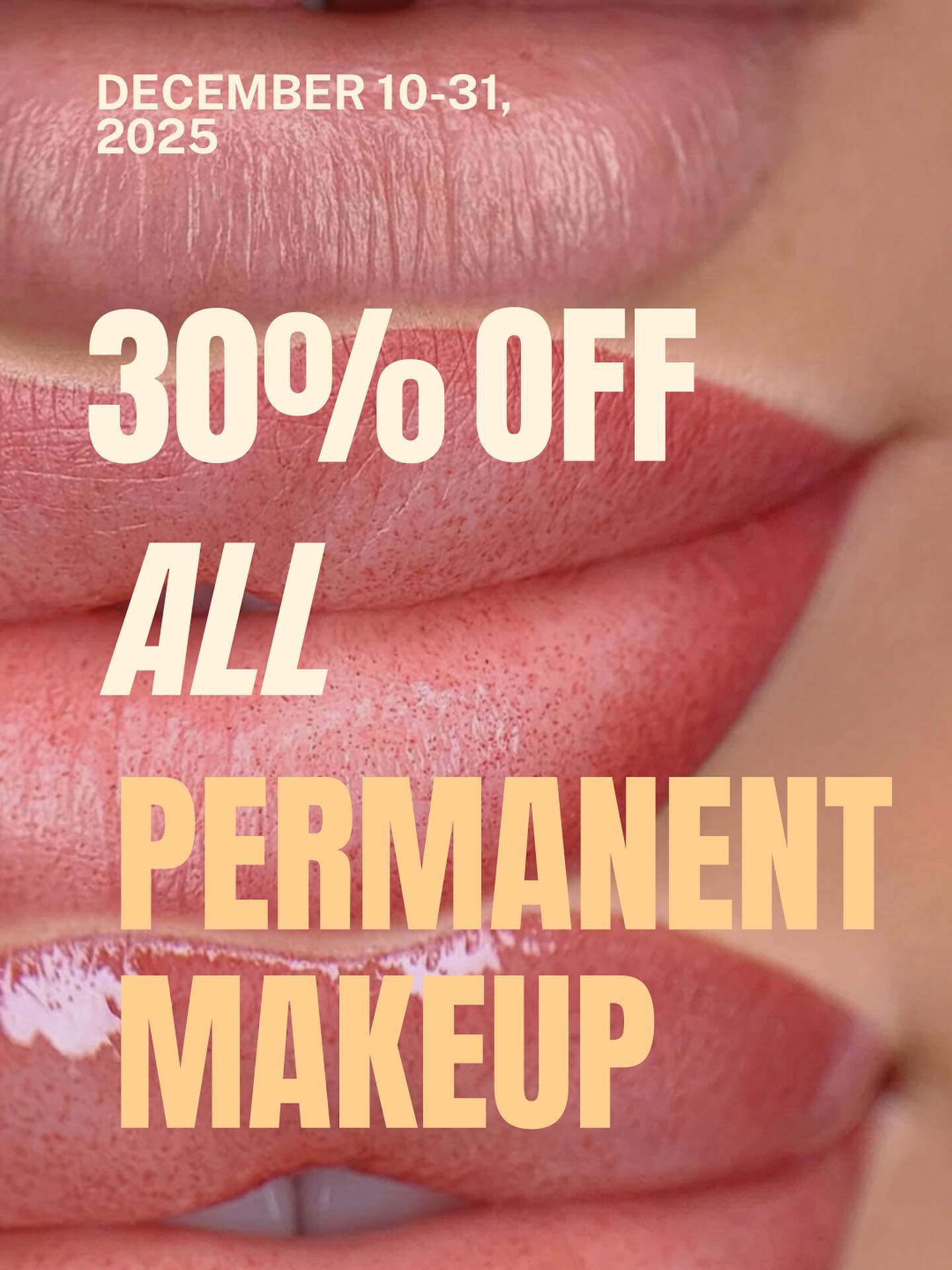 Get ready to save! 30% off all permanent makeup from Dec 10-31 👄
*Offer cannot be combined with any other promotional discounts*
@natural_pmu_bc