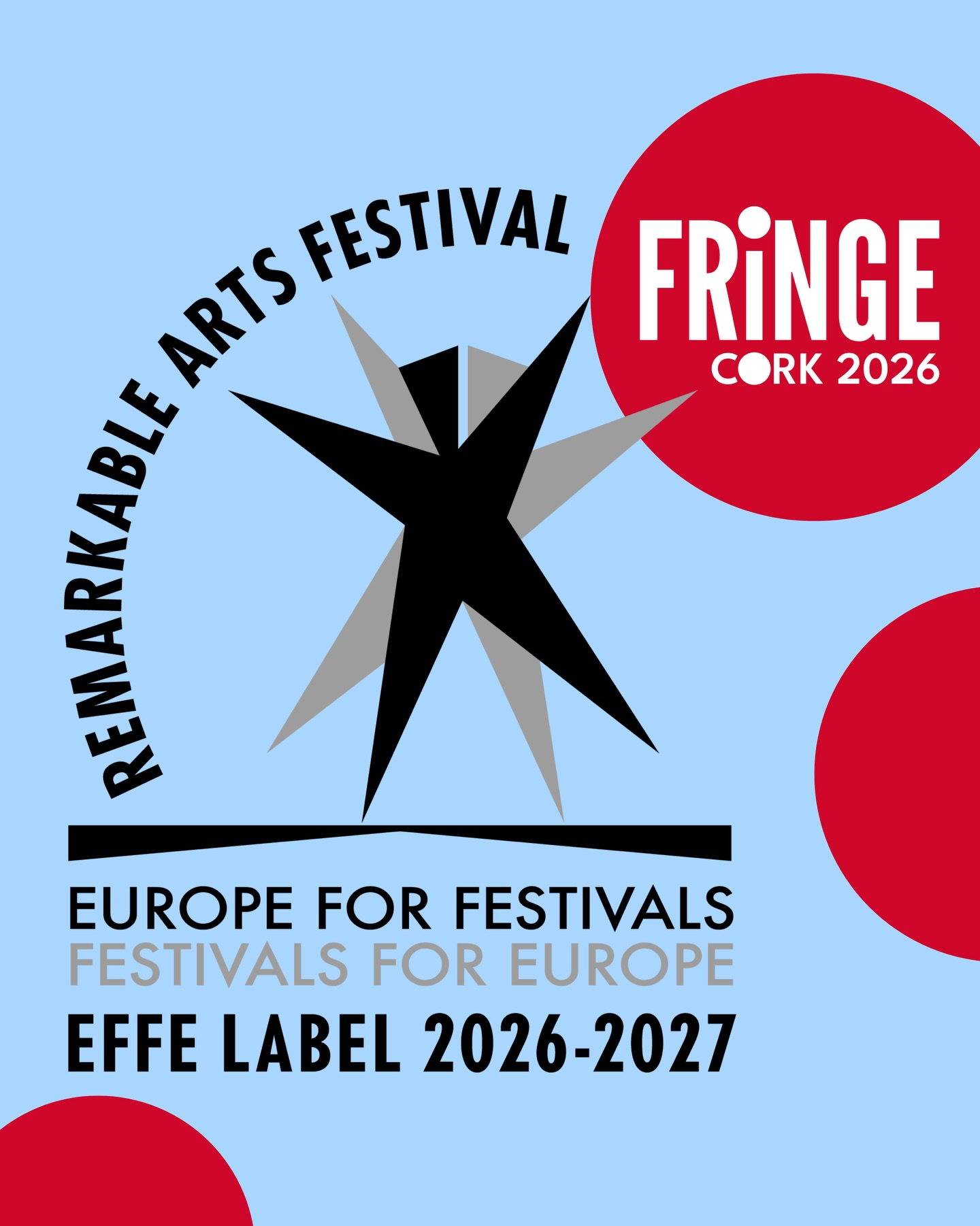 We are delighted to share that we have recently been awarded the European Festival’s Association EFFE Label 2026-2027 for Remarkable Arts Festivals!
We are so proud to be continue to connect and share Cork’s arts ecology nationally and internationally.
Excitement is building here in Cork Fringe HQ as applications for 2026 roll in — keep em coming!
___
Thank you to @europeanfestivalsassociation!
