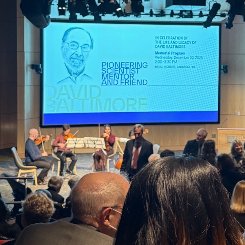 Wonderful memorial service for my PhD mentor, David Baltimore! Generational scientist, administrator, and mentor. Loved hearing the stories.