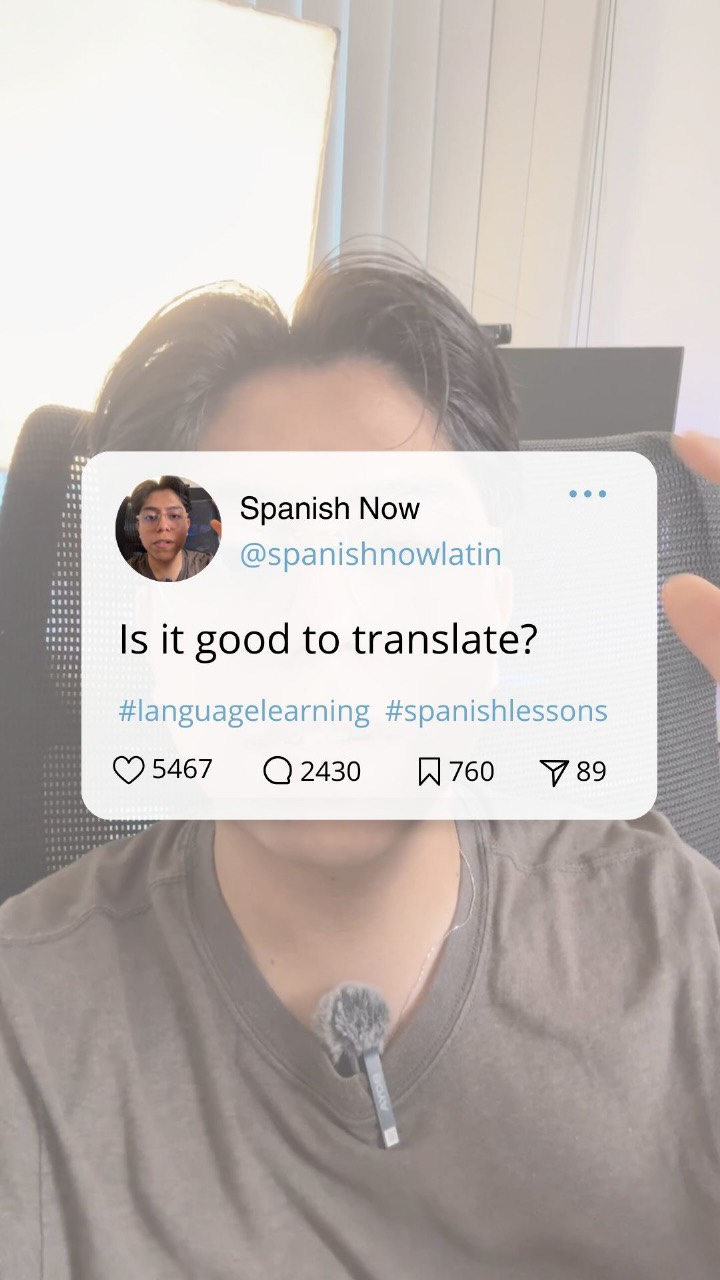 Is it good to translate? 🧐🥸🤨 #spanishteacher #spanish #languagelearning #learningspanish #spanishlessons #spanishlanguage