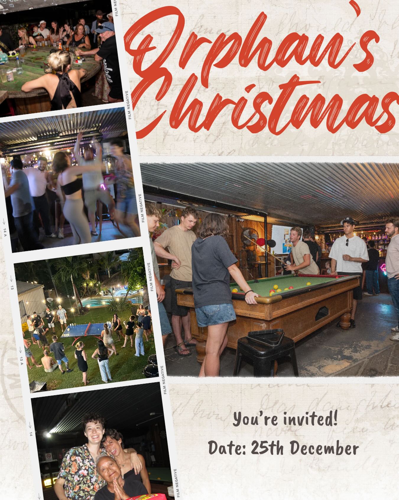 🎄ORPHAN’S CHRISTMAS - YOU’RE INVITED🎄
Christmas can be a tough time of year when you’re away from family, new to town, or simply don’t have plans.
We wanted to open our doors and create a warm, friendly, and welcoming space for anyone who needs a place to belong this Christmas.
We’re hosting an Orphan’s Christmas at Gladstone Backpackers, and we’d love for you to spend the day with us ❤️
#gladstonebackpackers #25thdecemeber #orphanschristmas #christmasparty #christmas2025 #backpacking