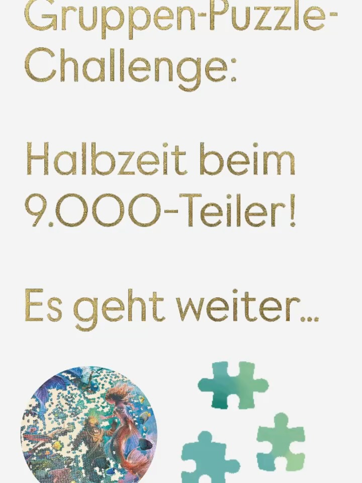 Liebe Puzzle-Freunde,
50% sind geschaft! Ein riesiger Meilenstein bei unserem 9.000-Teile-Monster!
Jetzt beginnt die knifflige Hälfte - der Teil, bei dem wir jedes scharte Auge und jede sortierfreudige Hand gebrauchen können. Lasst uns gemeinsam die zweite Hälfte in Angriff nehmen und dieses gigantische Puzzle vollenden!
Kommt vorbei, um mitzuhelfen, zu fachsimpeln und natürlich, um die entspannende Atmosphäre beim gemeinsamen Puzzeln zu genießen.
Vom 27.12. bis zum 30.12. treffen wir uns jeweils ab 14 Uhr im Kunstschalter Schemmerberg.
#kunstschalterschemmerberg #schemmerhofen #puzzle #puzzlelover #puzzlevereindeutschland
Seid ihr dabei?