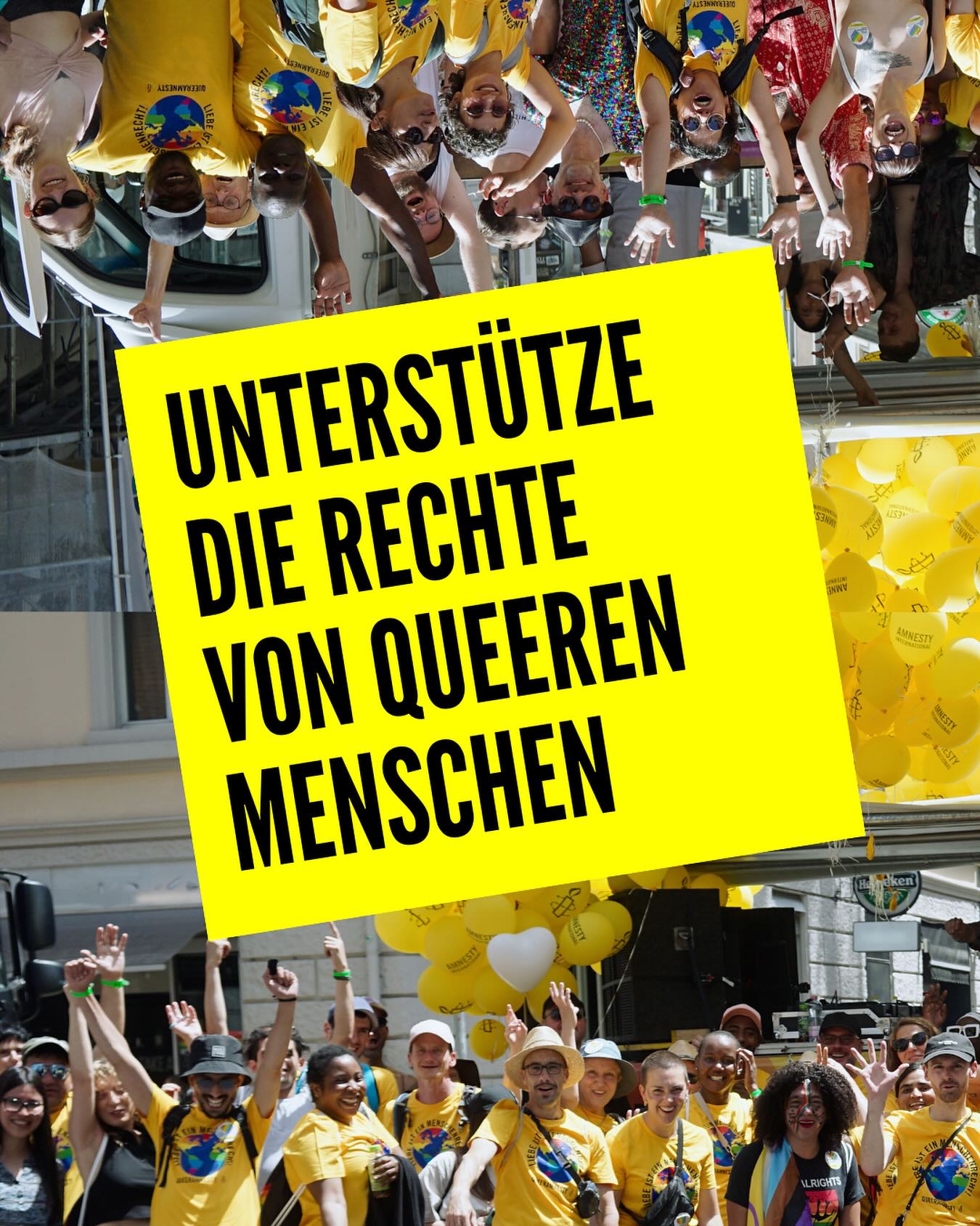 🏳️🌈 Unterstützte die Rechte von queeren Menschen! ✊
Die Lage für queere Menschen hat sich im letzten Jahr weltweit verdüstert. 😔
Immer mehr Betroffene wenden sich an uns – Queeramnesty erhält ungebrochen viele Anfragen für Unterstützung. 💬💪
💛 Queeramnesty ist eine ehrenamtliche Gruppe von Amnesty Schweiz.
Gemeinsam mit anderen LGBTQIA+ Organisationen setzen wir uns für gleiche Rechte und Schutz queerer Menschen ein – in der Schweiz und weltweit. 🌍💜
Wir begleiten queere Geflüchtete im Asylverfahren 🤝 und helfen ihnen, Anschluss an die Community zu finden.
💫 Unterstütze unsere Arbeit mit deiner Spende oder werde Mitglied – jeder Beitrag zählt und fliesst direkt in unsere Projekte! 🫶
Link in Bio!
#Queeramnesty #AmnestySchweiz #AmnestyInternational #LGBTQIA #QueerRights #QueerCommunity #Solidarität #HumanRights #EqualityForAll #LoveIsLove #RefugeesWelcome #QueerRefugees #Pride #TogetherForChange #StandWithQueerPeople #Activism #SupportQueerRights #LGBTQSupport #QueerSolidarity #HumanDignity