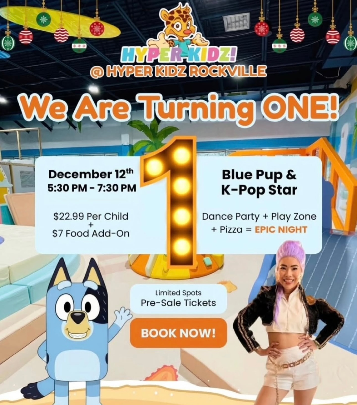 🎉 Guys! It’s @hyperkidzrockvillemd 1st BIRTHDAY!🎉 We’re bringing the fun & magic TONIGHT!💫 Hope you’ve grabbed your tickets!🎟️ See you later!🥳
⏰Time: 5:30PM - 7:30PM
📍Location: 7301 Calhoun Pl #400, Rockville, MD 20855
#hyperkidzrockville #kidsevents #thingstodowithkids #marylandfamily