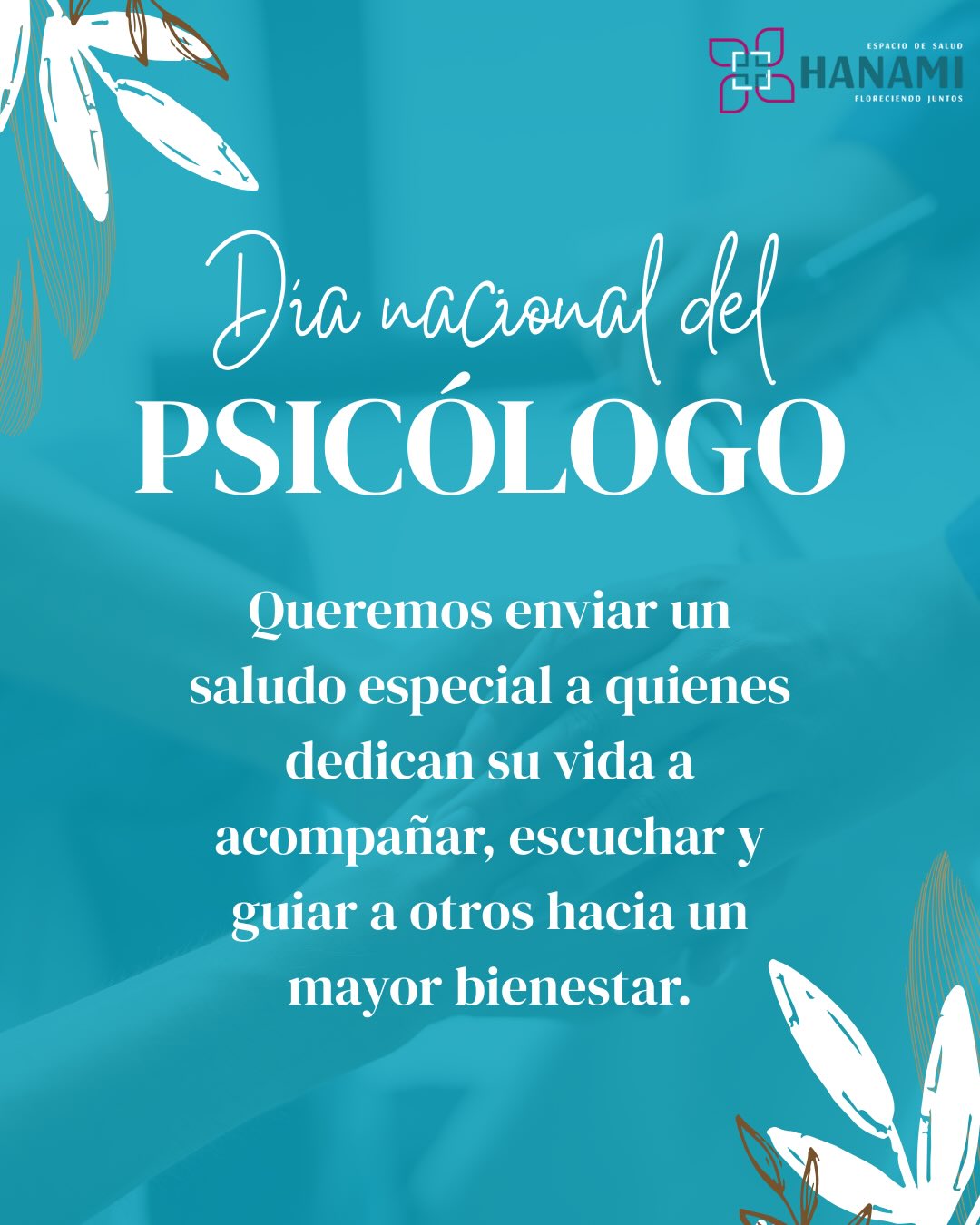 Hoy celebramos el Día del Psicólogo 🧠✨
Y queremos enviar un saludo especial a Patricio Yáñez, psicólogo de Espacio de Salud Hanami.
Gracias por tu dedicación, tu profesionalismo y tu mirada humana en cada acompañamiento.
Tu trabajo sostiene, orienta y transforma con respeto, empatía y compromiso.
¡Feliz Día del Psicólogo!
Gracias por todo lo que aportas a nuestra comunidad. 🤍🌿