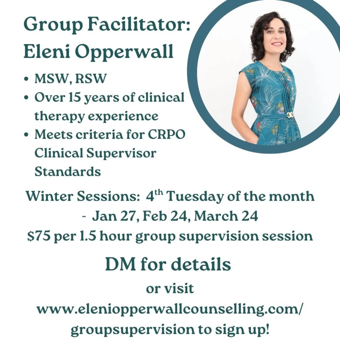 2025 is on its way out!! ❄️☃️🌨️🥶 Time to sign up for the next round of my Perinatal Supervision Group!
Join the absolute loveliest perinatal therapists for rich and reflective group explorations of our work with clients! We will be meeting 4Th Tuesdays from 12-1:30pm 💖 More info in the link in my bio or feel free to DM! 🙂 Hope to see you there!!