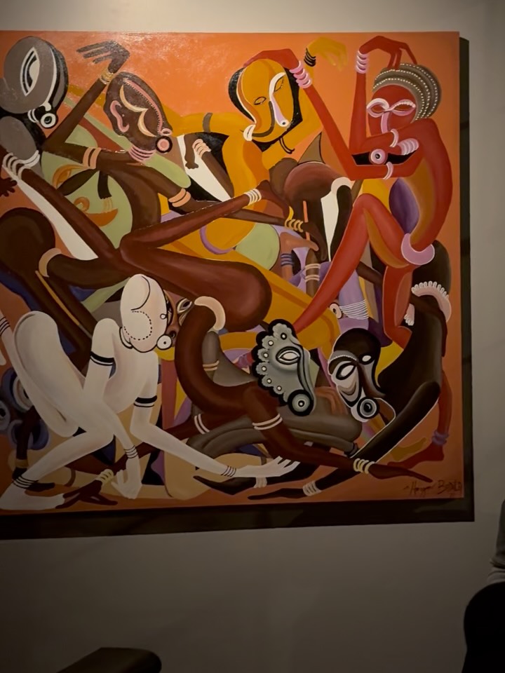 HANDS DOWN FAVORITE PAINTING OF 2025!! By my Sister (Real Sister) @ntangou - untitled work but i call it “The Dance” - oil on canvas ,67”x69” a work inspired by my father master painter Elombe Badila - incredible
-
You can view this work in Hudson NY, at @pocketbookhudson 🤍🤍🤍🤍🤍🤍🤍🤍