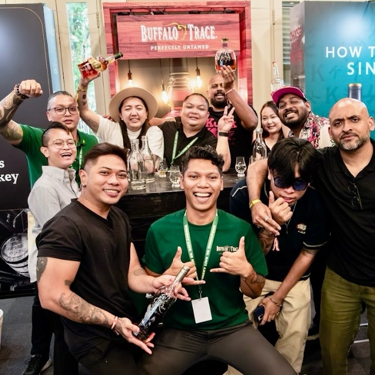 The @buffalotrace booth had a lot of fans swinging by during @whiskylivesingapore 🙌 Huge shoutout to our team @khairultan and @feistyfique for rocking it all weekend, pouring bourbon, and bringing the vibes.