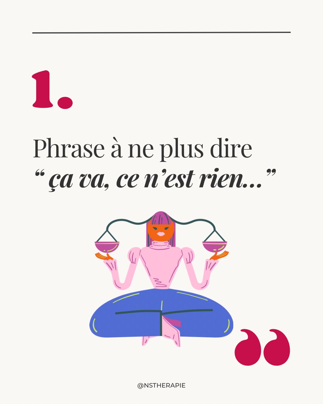 On dit souvent « ça va, ce n’est rien » pour aller vite, pour tenir, pour ne pas déranger.
Mais chaque fois que tu minimises ce que tu ressens, tu t’effaces un peu.
Remplace cette phrase par : « Ça compte. Et je m’écoute. »
Tu verras, tout commence à changer.
#therapie #psychologie #dėveloppementpersonnel