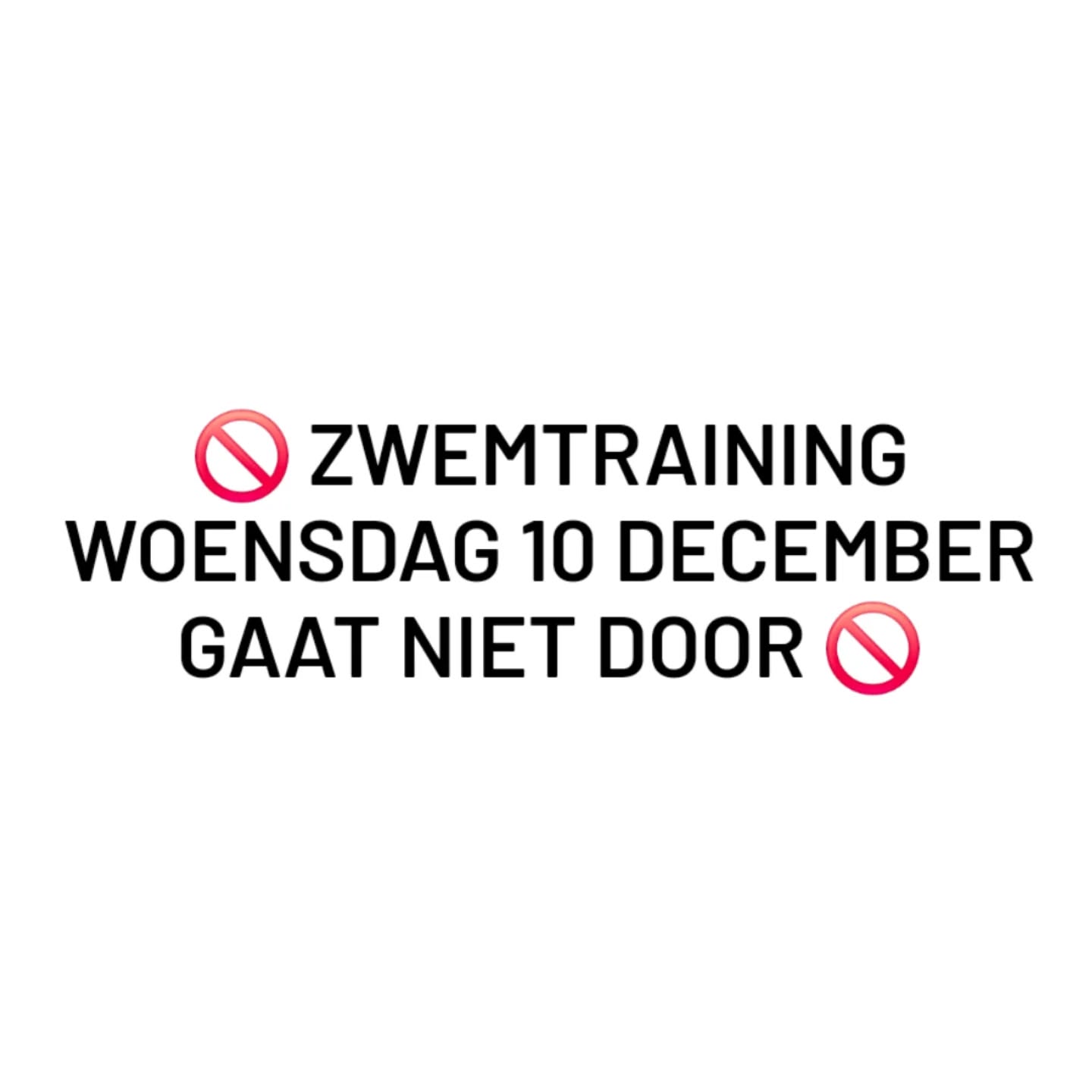 🚫 Zwemtraining woensdag 10 december gaat niet door
Door een onverwacht tekort aan trainers, onder andere door de examens, kan de training van woensdag 10 december voor alle groepen helaas niet doorgaan.
We hebben er alles aan gedaan om een oplossing te vinden, maar kunnen de veiligheid en begeleiding van onze zwemmers momenteel niet garanderen.
💧 Wij zoeken versterking!
We zijn nog steeds op zoek naar enthousiaste trainers om ons zwemschoolteam te versterken.
Voel je je geroepen om een handje te helpen of ken je iemand die interesse heeft? Laat het ons zeker weten!
Zwemschool@zwemclubikz.be
Bedankt voor jullie begrip! 💙