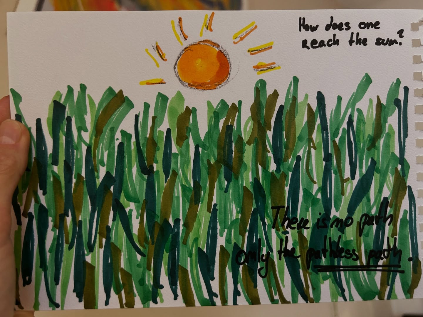 For anyone who ever said or felt they were lost.
You’re not lost.
You’re just creating your own path.
The pathless path is still a path 🫣 #selfdiscovery #intuitiveart