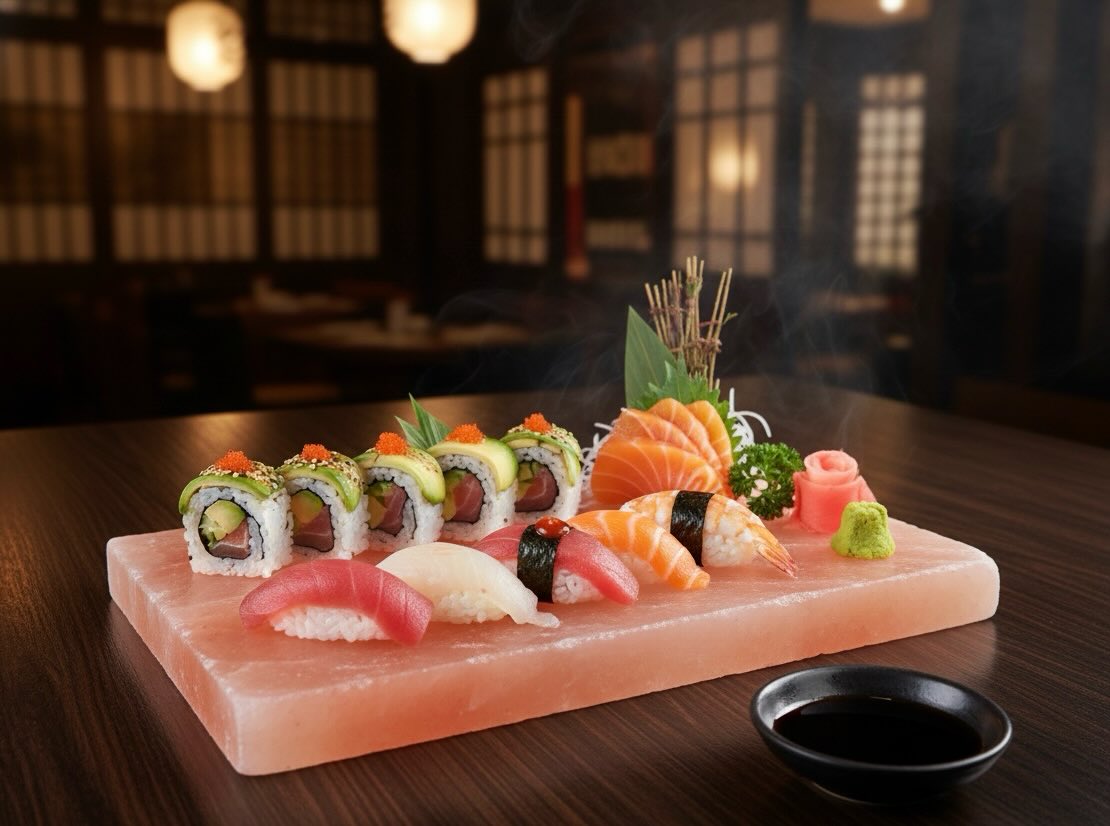 Lazy afternoons deserve quiet moments.
Sushi served simply, letting flavor and calm take center stage.