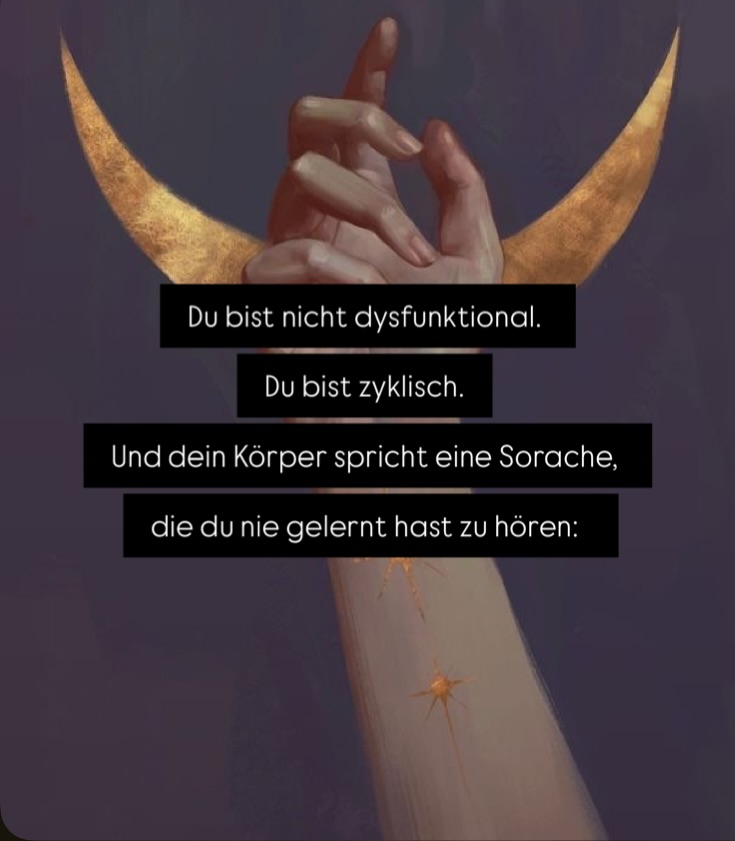 Du funktionierst nicht „falsch“.
Du funktionierst GENAU so, wie ein Körper funktioniert, der zu viel getragen hat – und trotzdem hier ist.
So viele feinfühlige Frauen halten sich für „dysfunktional“, obwohl ihr Nervensystem einfach nur überlastet ist.
Weil sie alles wahrnehmen.
Alles fühlen.
Alles spüren.
Alles halten.
Doch:
🧠 Overthinking ist Schutz
🥶 Freeze ist Kapazitätsgrenze
🚨Erschöpfung ist Energiesparen
🤍 Rückzug ist Intelligenz
🌊 Emotionen sind Navigation
Du bist kein Fehler im System.
Du bist ein Körper, der versucht, dich sicher zu halten.
Das ist der Unterschied:
🌑 Freeze
→ Kein Versagen.
→ Ein Schutzmechanismus, der sagt: „Ich kann gerade nichts mehr tun oder fühlen“
Dein System fährt runter, weil es zu viel, zu intensiv,… war. Wie ein Pausenknopf ⏸️
🌒 Overthinking
→ Kein kognitives Problem per Se.
→ Dein Nervensystem sucht Orientierung. Kontrolle. Vorhersehbarkeit.
Gedanken werden zu einem Ort, der sich stabiler anfühlt als dein Körper.
🌓 Erschöpfung
→ Nicht Faulheit.
→ Energie sparen, weil dein System HOCH läuft – auch wenn du äußerlich „nichts tust“.
Es ist der Preis, den sensible Körper zahlen, wenn sie zu lange funktionieren.
❤️🩹 Du bist kein Fehler.
Du bist ein Überlebensmechanismus.
Und wenn du lernst, deine Signale zu lesen, passiert das Magische:
→ Dein Freeze wird zu Klarheit
→ Dein Overthinking wird zu Präsenz
→ Deine Erschöpfung wird wieder zu Energie
→ Dein Körper wird wieder zu deinem zu Hause 🌹
Das ist Autonomie.
Das ist Verkörperung.
Das ist der Moment, in dem du dich wieder selbst findest.
🫀 Dein Körper spricht.
Ich zeige dir, wie du ihn wieder hören kannst.
Wenn du tiefer in dein zyklisches, feinfühliges, weibliches System eintauchen willst:
Welcome in meinen Räumen👇🏻
✨ freie 1:1 Plätze, online Dezember-Reset
Link dafür in meiner Bio. 🖤
Love, E 🫀
BODYWISDOM
EMBODIMENT
FEMALE EMPOWERMENT
SENSITIVE
#healingjourney #innerwork #selflovejourney #emotionalhealing #shadowwork #traumasensitiv #achtsamkeit #selbstführung #embodimentjourney #nervensystemarbeit
