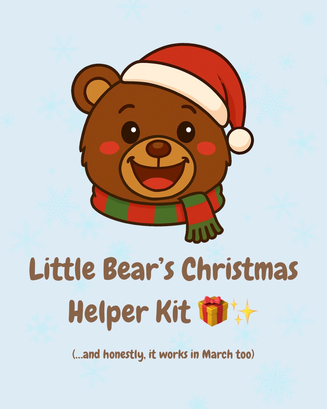 December can be magical… and also full-on for little nervous systems.
This simple “Helper Kit” gives parents a handful of tools they can actually use when emotions spike… at Christmas or literally any time of year.
✨ Which one will you try this weekend?
Tell me below or save for later.
#LittleBearTools #PlayTherapyTips #CalmKids #RegulationStrategies #ChristmasWithKids