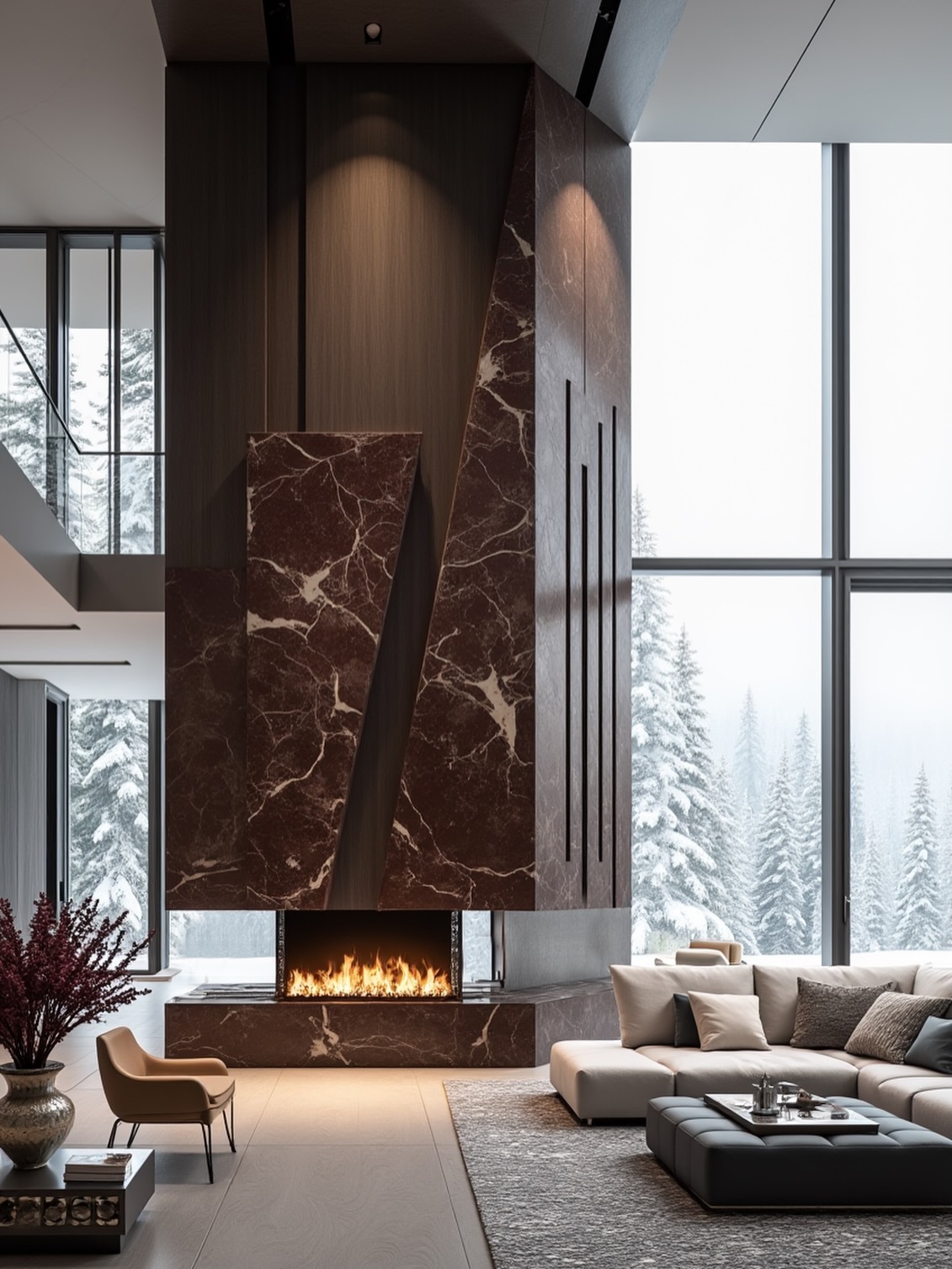 Thereâs something magical about designing a space that feels both powerful and peaceful at the same time.
This double-height fireplace became the heart of the homeâwarmth wrapped in sculptural drama. The veined stone, the asymmetrical planes, the soft winter light outside⌠everything working together to create a moment you feel the second you walk in.
Good design isnât just seen.
Itâs experienced.
⨠If youâre ready to elevate your home with bold, modern luxury and quiet comfort, letâs create something unforgettable together.
#InteriorDesign #ModernLuxury #FireplaceDesign DreamHome DesignInspiration ArchitecturalInteriors AReeseDesign
