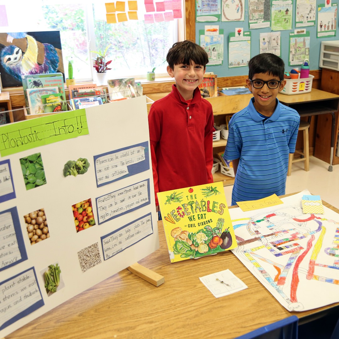 🐝🌱Second graders recently hosted their Garden Helpers Project Culmination, welcoming families and guests to celebrate their learning. Students began by sharing their personal stories and building background knowledge, then conducted research as their #project journey unfolded. For their final part of the project, each Second Grader chose a specific area of the garden to explore in depth, ranging from butterflies, bees, and worms to soil, microgreens, bug life cycles, and other garden-related topics 🦋 Our Dragons demonstrated curiosity, ownership, and a growing understanding of how gardens thrive. Great job, Second Grade Team!
#DukeSchool #ElementarySchool #PrivateSchool #DukeSchoolProjectWork #OnlyAtDukeSchool #ProjectWork #ProjectApproach #PrivateSchool #Durham #Raleigh #ChapelHill #IndependentSchool