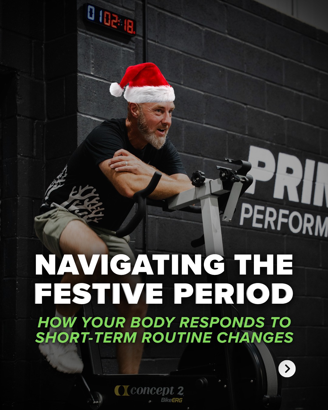 That’s not Ai.. I always get everyone to train in Christmas hats 🤷😅
The festive period comes with busier schedules, disrupted routines, and a bit more food, but none of that derails your progress.
Just some reminders that things often fluctuate for reasons that have nothing to do with losing progress.
Health & Fitness is a long-term ride and it should be about how it can enrich your life, not result in stress of losing momentum.
A few simple anchors (a couple of sessions, hydration, creatine, some protein) go a long way. The rest? Enjoy it. Your training adaptations aren’t going anywhere.