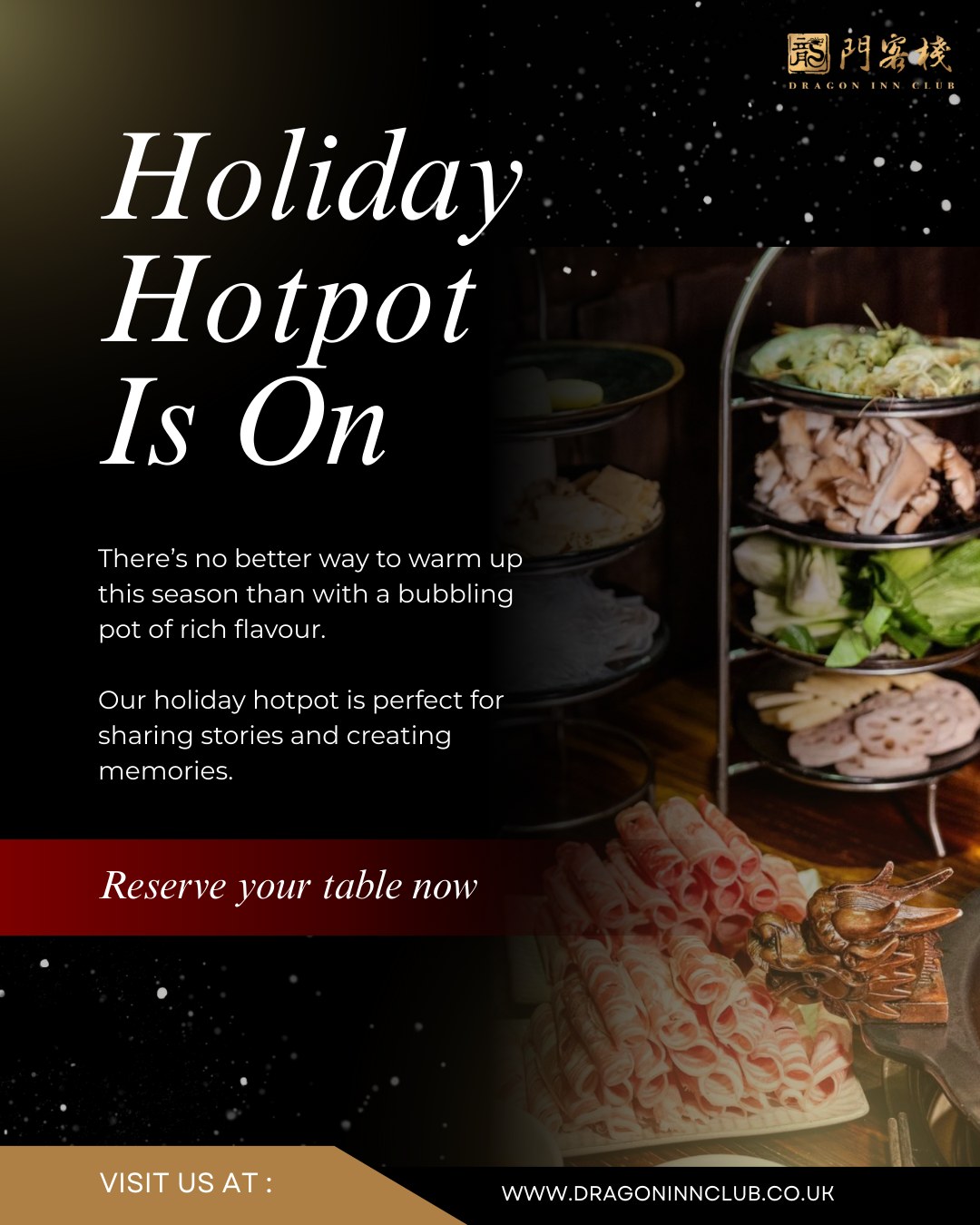 Gather your favourite people and dive into a pot full of festive comfort. With every dip and every bite, the season feels warmer and brighter.
Our hotpot experience is designed for connection and joy. Don’t wait — the pot is bubbling and ready for you.
#Dragoninclub #Sichuan #Sichuanhotpot #dimsum #london #pimilco #londonvictoria #buckinghampalace #chelsea #theatres