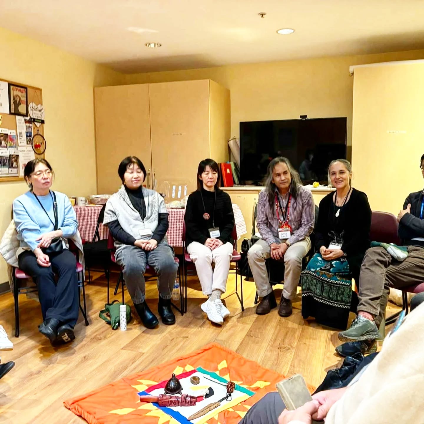 As part of SOGE's educational work, Norm, Mariko, and Miki facilitated another highly successful Indigenous workshop for Japanese educators on November 22 at Frog Hollow Neighbourhood House. The participants included elementary and secondary school teachers, school board members, school counsellors, university professors, alternative school teachers, researchers, and university students - they were all from Japan. They were incredibly enthusiastic about the session.
They learned about trauma-informed care and experienced a healing circle using a talking piece, as well as approaches to address bullying and the growing issue of school withdrawal in Japan (currently affecting approximately 410,000 school-aged children).
@froghollowcreates
#education
#Japan
#traumainformedpractice #indigenous #yvr #vancouver