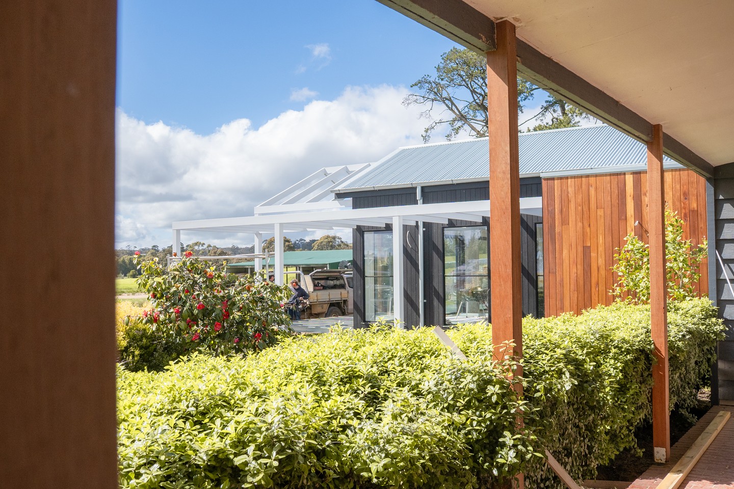 Contrasting timber finishes, warm natural tones beside the depth of charred sugi ban cladding. A simple but striking detail.
.
.
.
.
.
.
#buildtrend #buildtrendhomes #custombuilder #macedonrangesbuilder #regionalbuilder #extension #renovation #customhome #architecturalbuilder #qualitycraftsmanship #sugiban #timbercladding #australianarchitecture