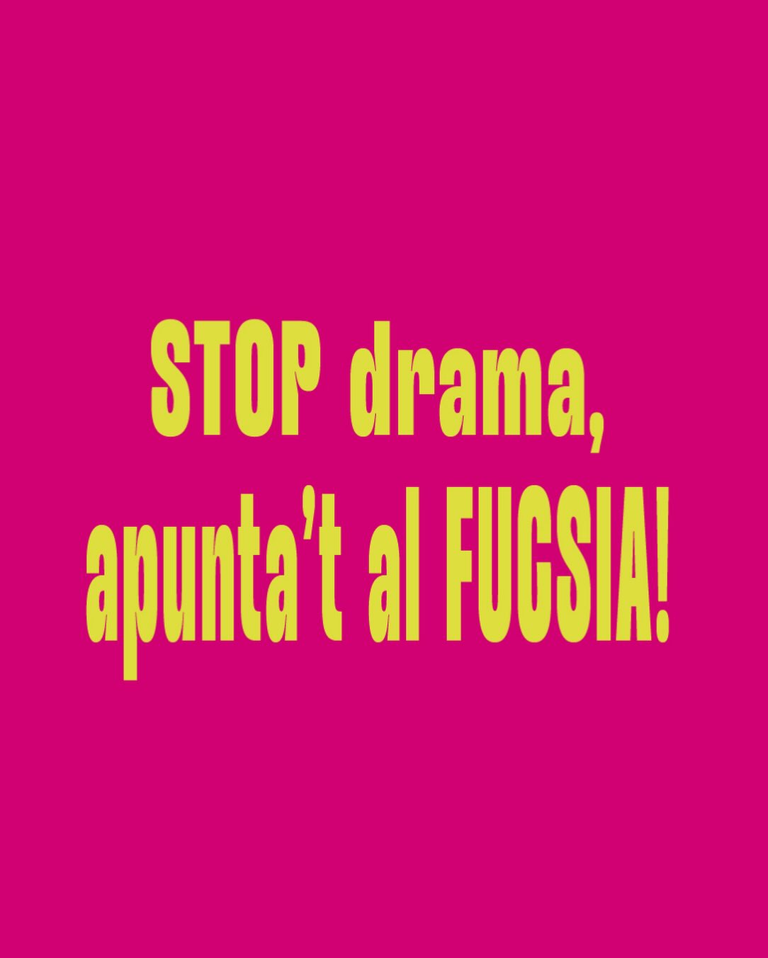 ✨ STOP drama, apunta’t al FUCSIA! 💖
Perquè si la vida et dóna mal rotllo… tu li tornes estil.
Aquí som més de color, riures i una mica de shade ben tirada. 😎🌈
💬 Tu també ets #TeamFucsia o encara estàs en mode gris?
#FucsiaMood #ZeroDrama #VibesRoses