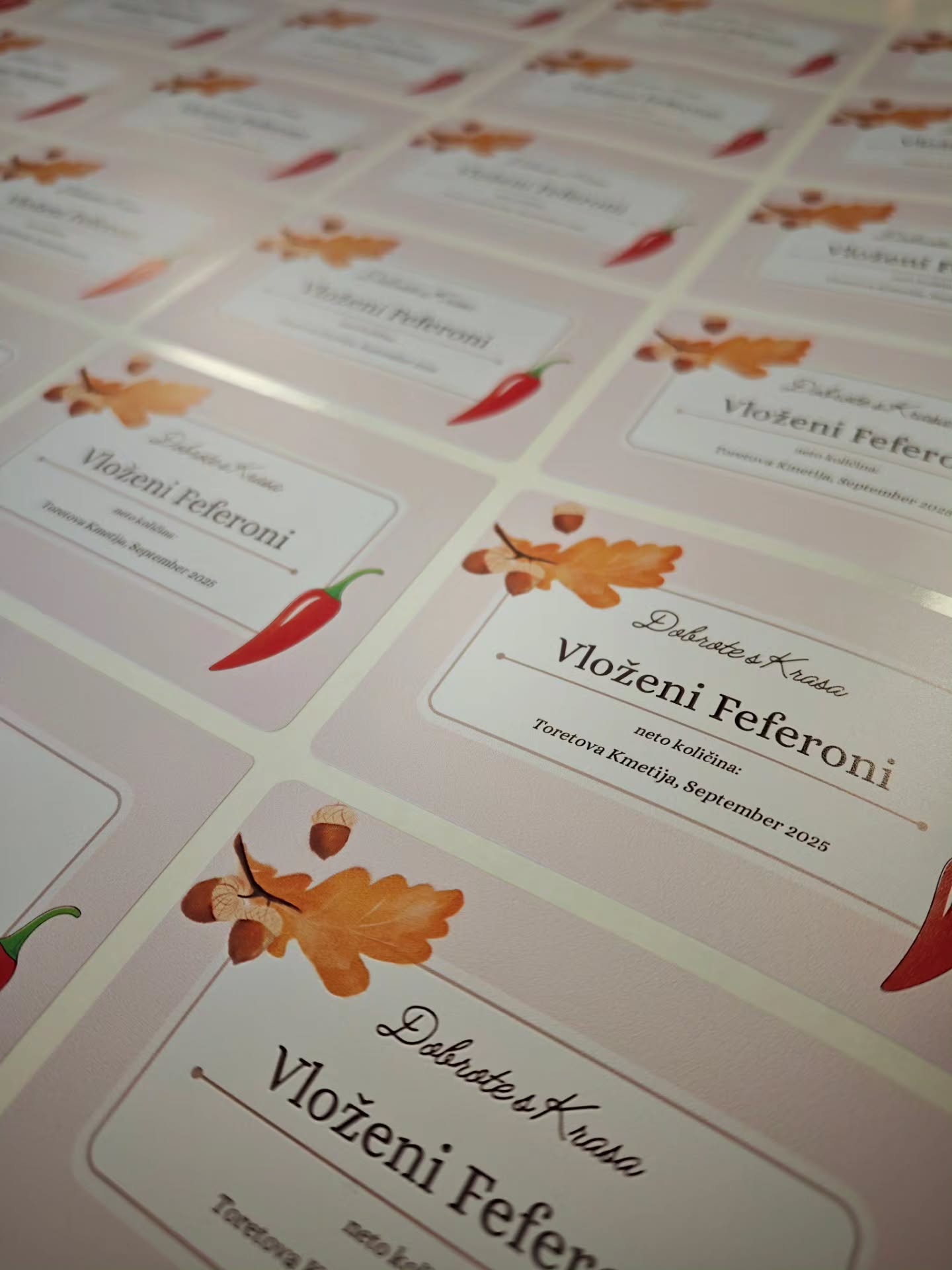 ✨ Etikete za vaše kozarce ozimnice ✨
Naj domače dobrote ne ostanejo brez obraza!
Z unikatnimi etiketami vaši marmeladi, medu, vložnini ali likerju dodamo piko na i.
🎁 Popolna ideja za:
✔ božična darila
✔ poslovna darila
✔ stojnice in sejme
✔ zahvale in pozornosti
Ker so to dobrote, ki pustijo pečat na srcu in brbončicah. 🤍
📩 Naročila v inbox
✏️ Oblikovanje po meri
🖨️ eko solventni tisk – obstojno in kakovostno
#etiketa #nalepkepomeri #ozimnica #kozarcizavlaganje #pikadizajnnalepke