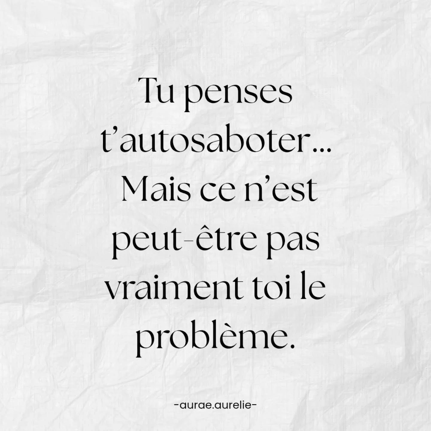 Parfois l'autosabotage n'a rien à voir avec un manque de confiance.
Il est lié à une figure clé de ton passé, à laquelle ton inconscient est resté accroché émotionnellement.
Tu peux vouloir avancer très fort...
Si ton système intérieur associe la réussite, la liberté ou le bonheur à un danger, il trouvera toujours un moyen de te freiner.
✨️ Ce n'est pas contre toi
✨️ C'est pour te protéger
La bonne nouvelle ?
Ce mécanisme peut se libérer.
As-tu déjà senti que tu te bloquais "sans raison" ?
Je suis Aurélie, énergéticienne ancrée dans la réalité et subtilement connectée.
J'aide les femmes qui doutent d'elles-mêmes à se libérer de leurs blocages émotionnels pour oser passer à l'action.
Sur ce compte, je te montre comment sortir de ton autosabotage, en douceur et avec clarté.